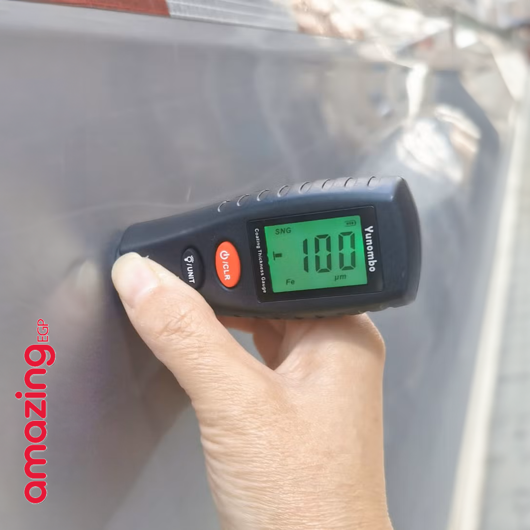 مقياس سمك الطلاء الرقمي لاختبار سمك الطلاء للسيارات والسيارات المستعملة، مقياس سماكة طلاء السيارات YNB-100S – شاشة LCD مضيئة وقياس دقيق - YNB-100S