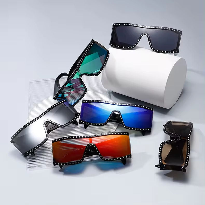 نظارات نساء للسيدات نظارة شمسية نسائية عتيقة ذات أعلى مسطح حفلات المهرجانات نظارات جميلة وأنيقة على مناسبة لفستان الشاطئ والحفلات ذات الطابع الخاص معدني لامع بأحجار راينستون يوتوبيا - عدسات عاكسة