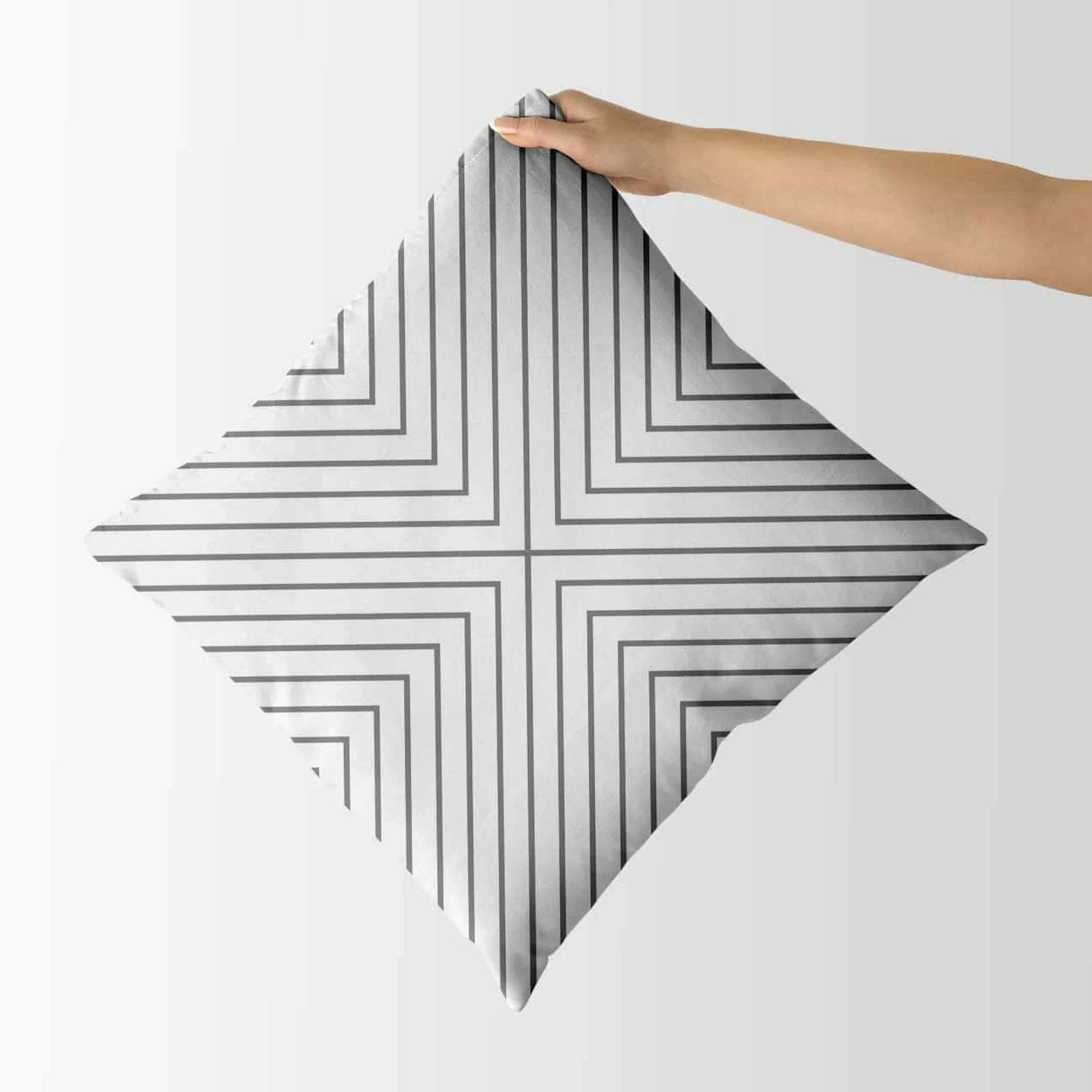 اكياس مخدات غطاء وسادة بنمط هندسي وغطاء وسادة رمي يومي من البوليستر بدون حشو 45  45 سم رمادي | المنزل ديكور ديكور_منزل مخدات مخدة وسادة | amazingEGP