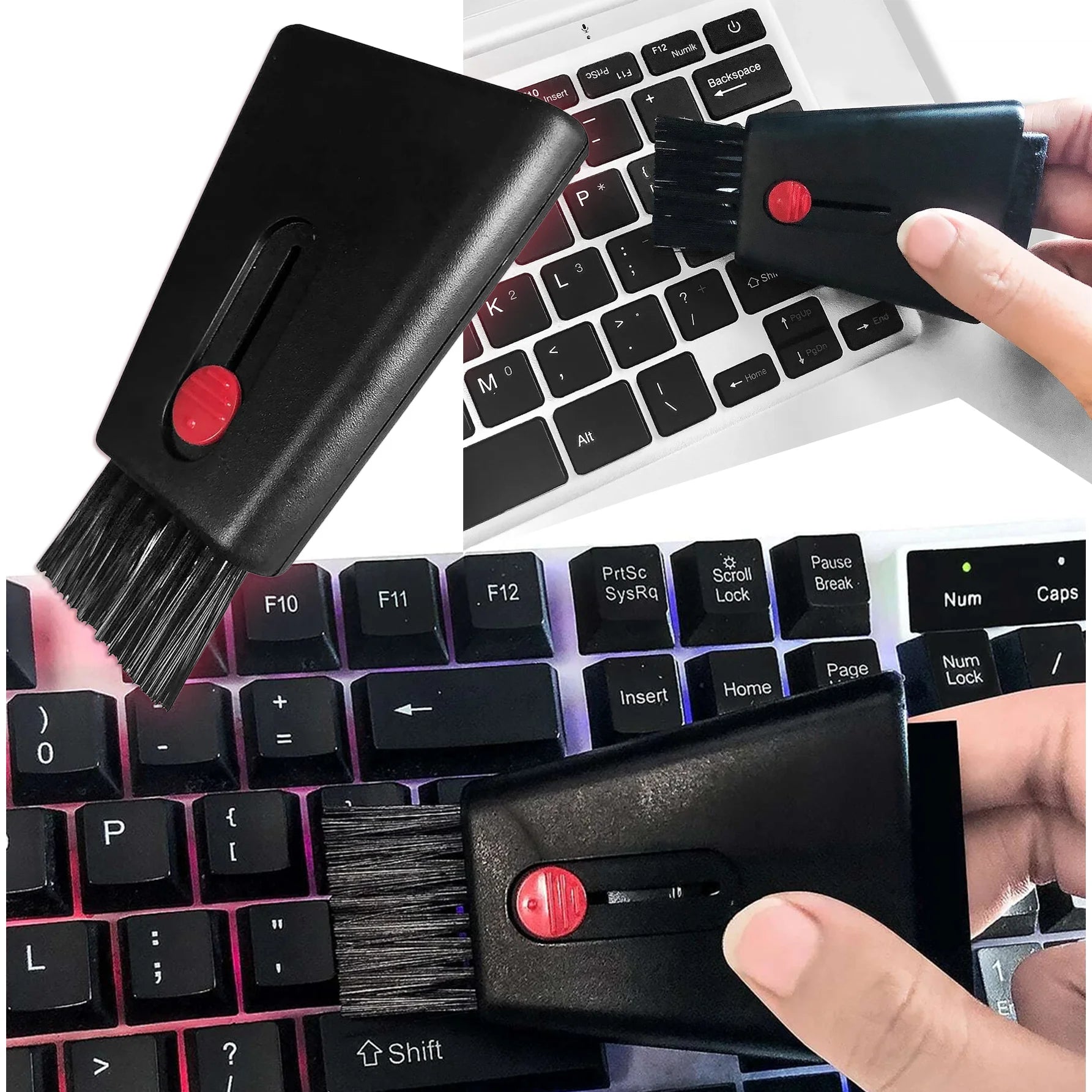 أداة تنظيف الفرشاة لأجهزة الموبيل وسماعات الاذن والكاميرات وللكيبورد والطاولة واللاب توب والموبايل الذكيBlack-M1 | airpods الايربودز الجوال الكيبورد تنظيف الجوال فرشاة فرشاة ذكية كاميرات منظف | amazingEGP