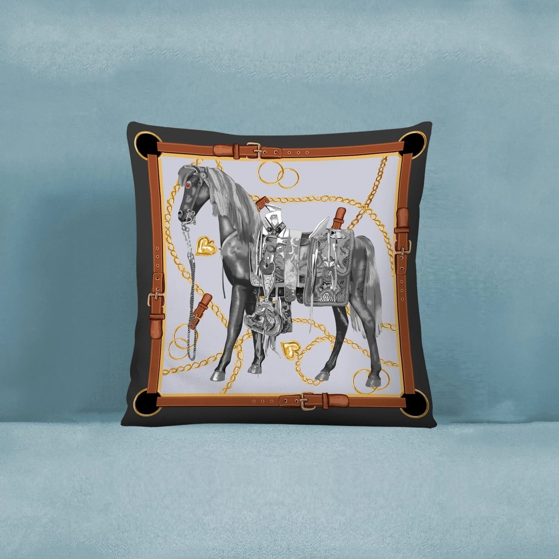 اكياس مخدات غطاء وسادة بطابعة حصان بدون حشو من البوليستر بدون حشو 45 45 سم | المنزل ديكور ديكور_منزل مخدات مخدة وسادة | amazingEGP