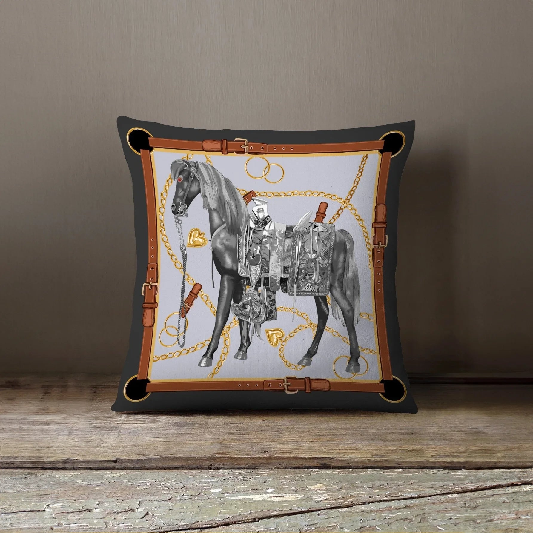 اكياس مخدات غطاء وسادة بطابعة حصان بدون حشو من البوليستر بدون حشو 45 45 سم | المنزل ديكور ديكور_منزل مخدات مخدة وسادة | amazingEGP