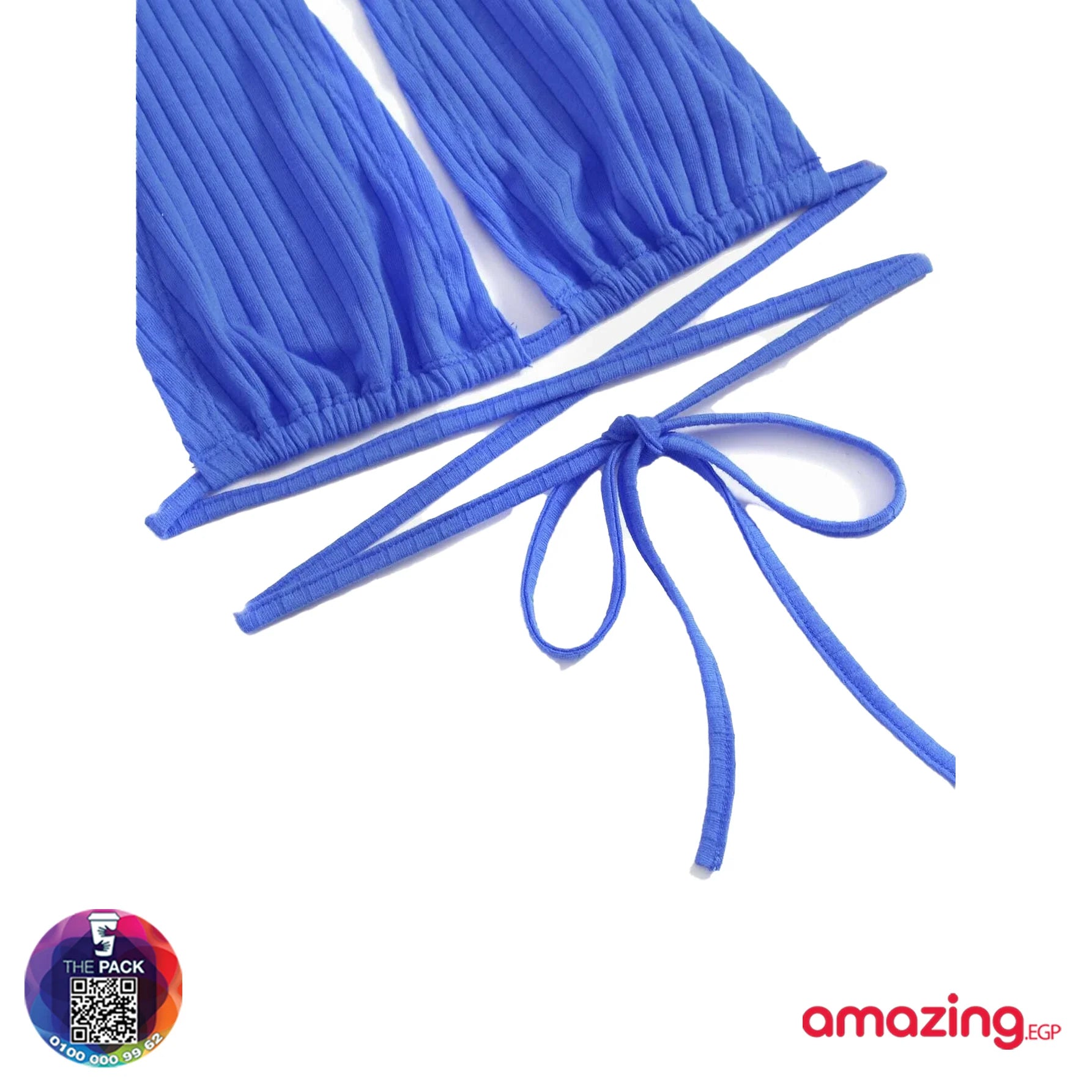 لباس علوي برسن مكشوف الظهر بربطة باربطة متقاطعة بياقة مغرق | النساء توب لباس علوي للبنات مايو | amazingEGP