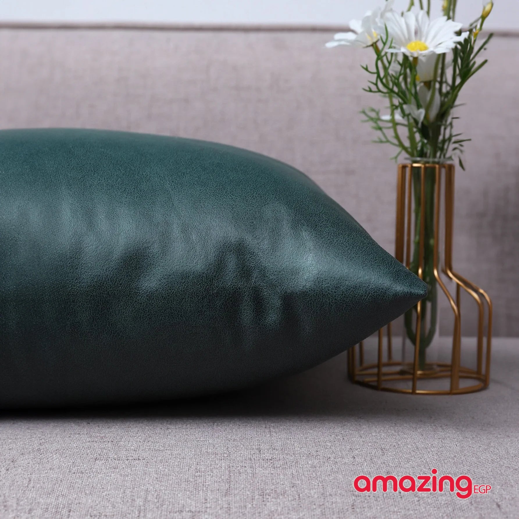 اكياس مخدات غطاء وسادة PU سادة بدون حشو جلد صناعي للأريكة والسرير بدون حشو - أخضر 1 قطعة | المنزل جلد طبيعي جلد_طبيعي ديكور ديكور_مكتب ديكور_منزل مخدات مخدة وسادة | amazingEGP