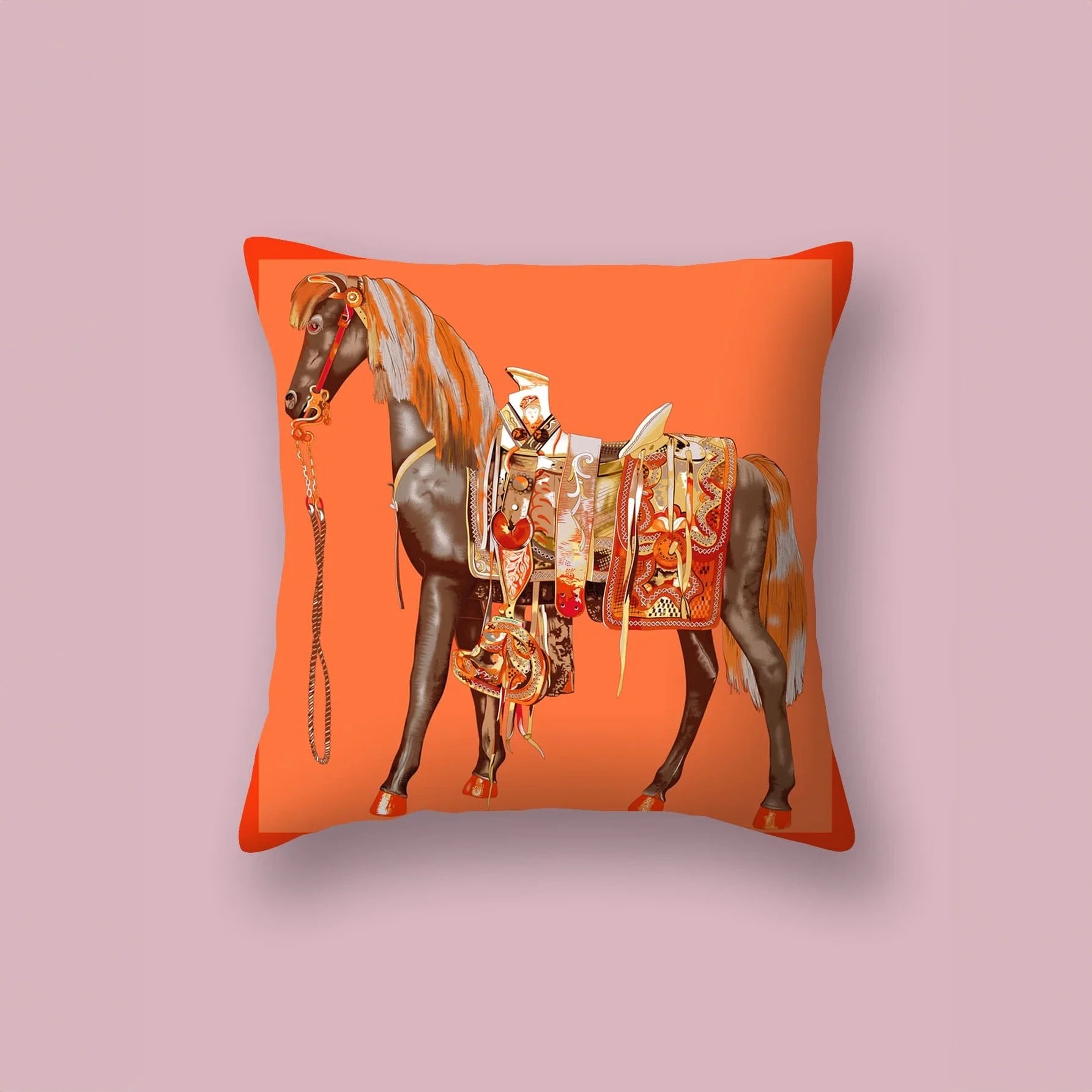 اكياس مخدات غطاء وسادة بطابعة حصان بدون حشو من البوليستر بدون حشو 45 45 سم | المنزل ديكور ديكور_منزل مخدات مخدة وسادة | amazingEGP
