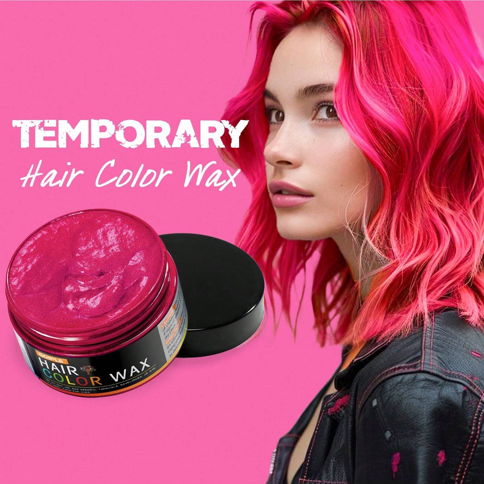 شمع شعر مؤقت للون طويل الأمد من GOIPLE ، كريم صبغة شعر سهل الغسيل ، آمن للبشرة والشعر ، ملون للحية ، عجينة للتصفيف للحفلات اليومية وتنكر الرجال والنساء  | حجم 40 جرام (روز أحمر)