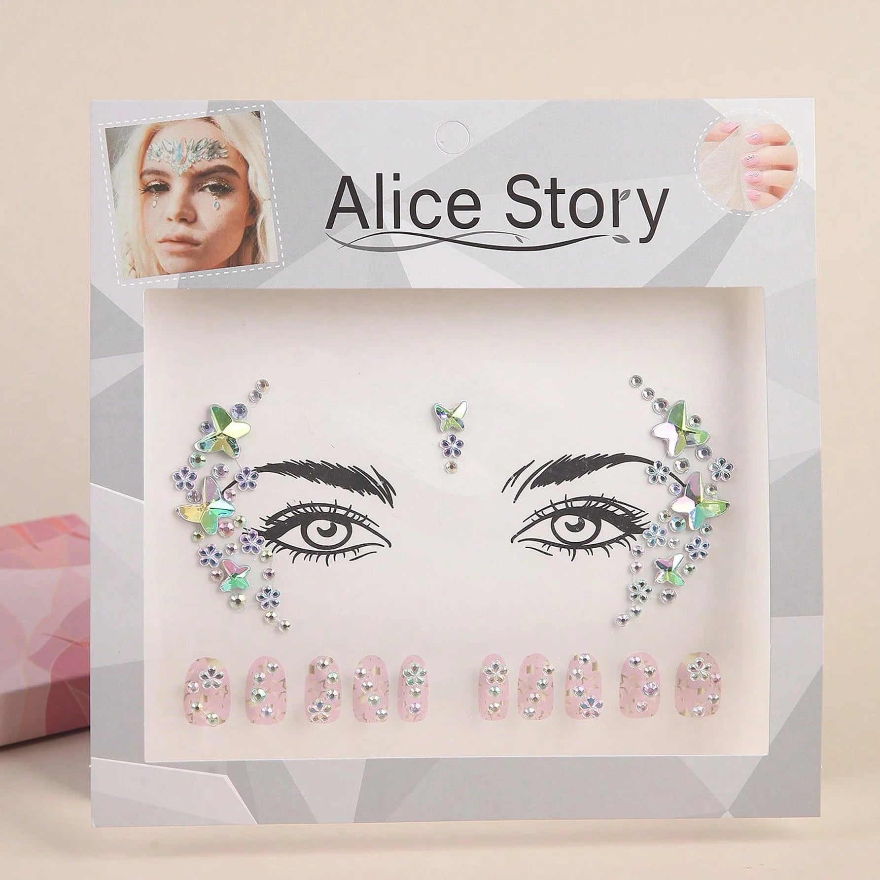 الوشم الكريستالي جواهر أحجار الراين ملصقات أحجار كريمة للجسم تاتو مؤقت عيون لتزيين الاظافروالوجه حفلات الهذيان ملصقات وجه انيقة للنساء S5445 | تاتو مؤقت تاتوه تاتوه وجه تاتوه_للجسم | amazingEGP