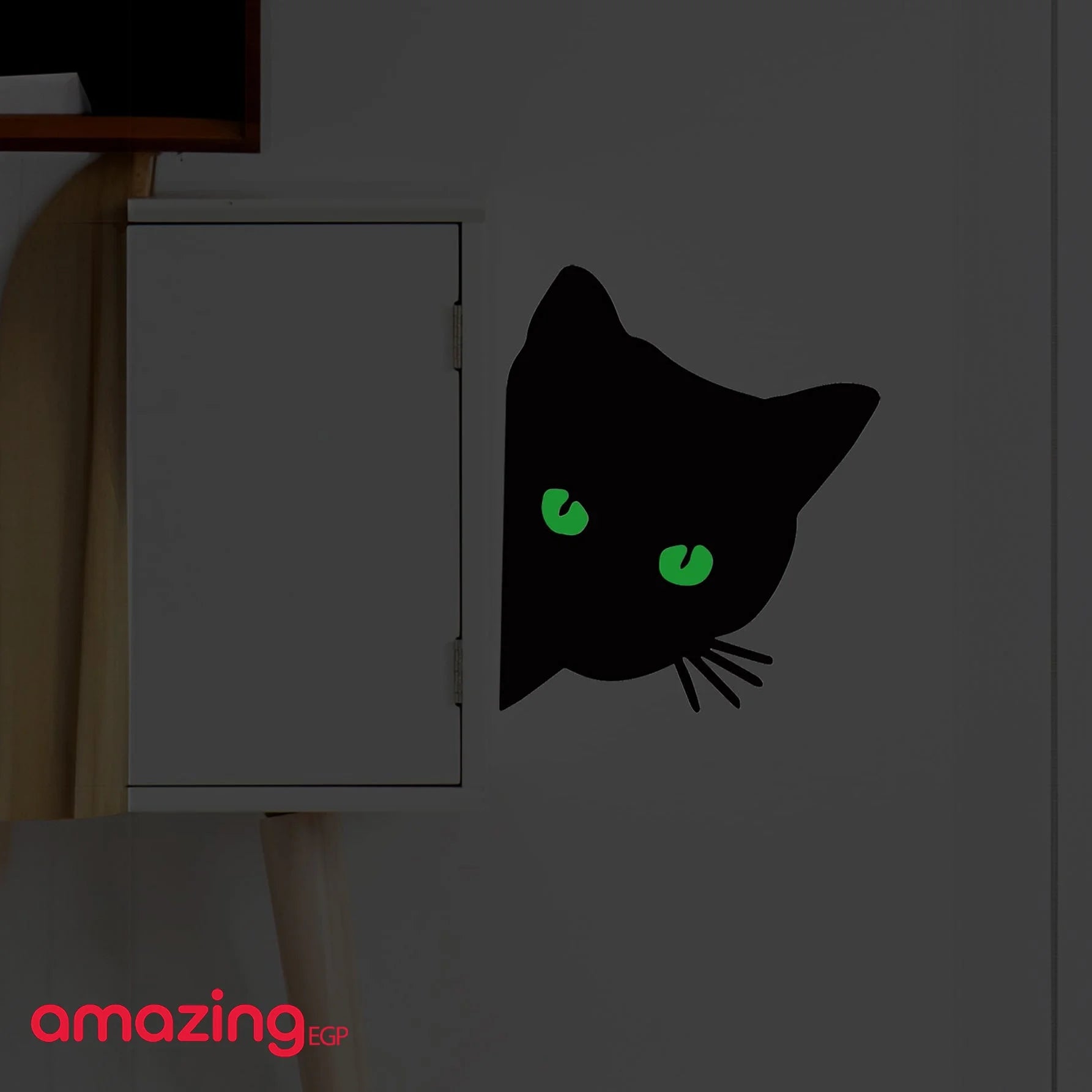 ملصق حائط مضيء على شكل قطة يتوهج في الظلام القط اللعب الحيوان نمط ملصقات جدار مفتاح الإضاءة فن الديكور جدارية لصق | امراه بسه تمثال تمثال مكتب ديكور ديكور غرف ديكور_مكتب ديكور_منزل قطة ملصق حائط | amazingEGP