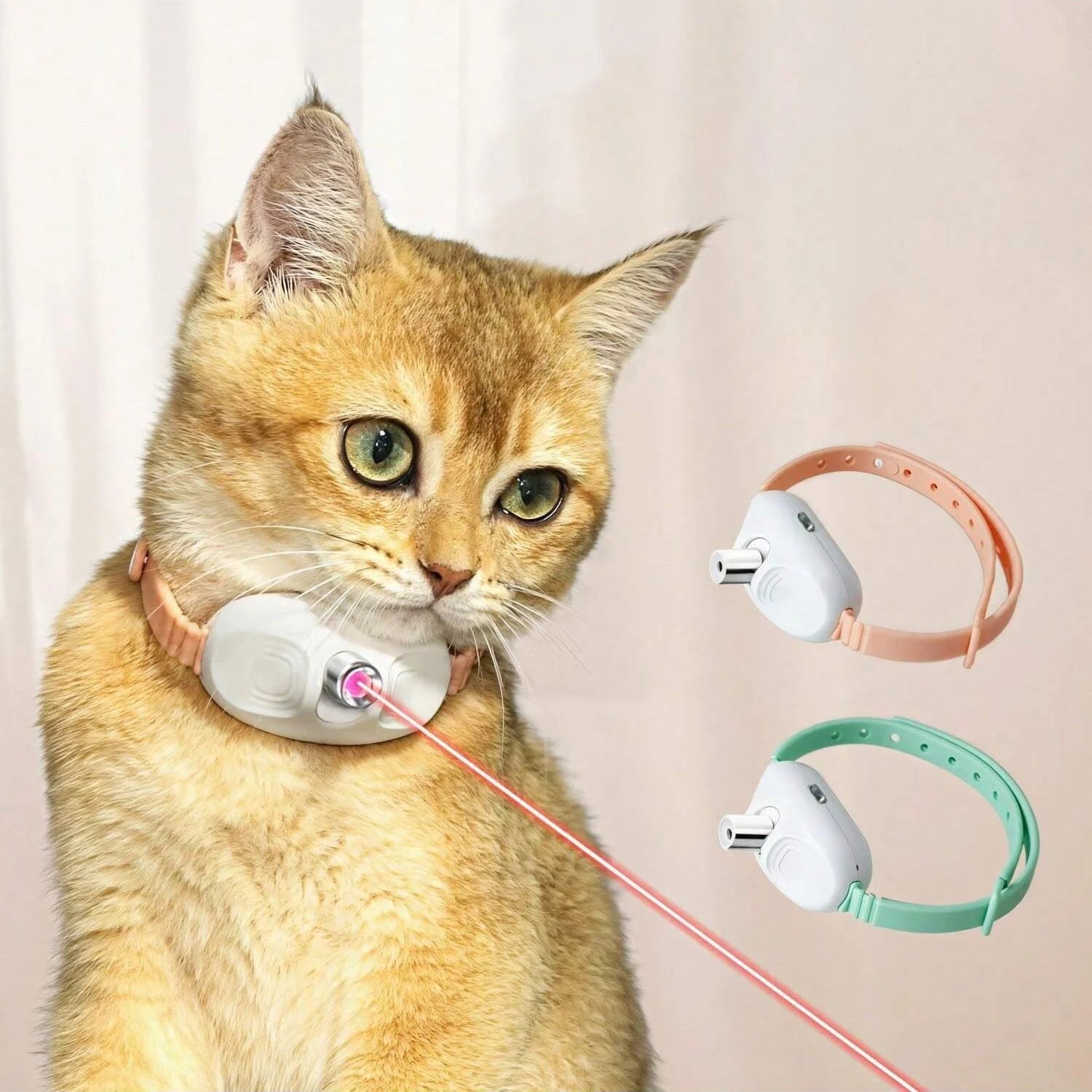 لعبة قط ذكية بطوق ليزر متتبع ترفيه ذاتي بدون استخدام اليدين لتخفيف توتر القطط وتحفيز نشاطها الذهني والجسدي آمنة ومريحة لكل الأحجام | الحيوانات الاليفة لعبة بدون تدخل يدوي لتخفيف توتر القطط لعبة تحفيز ونشاط لكل أحجام القطط لعبة ترفيه ذاتي للقطط لعبة قطط ب