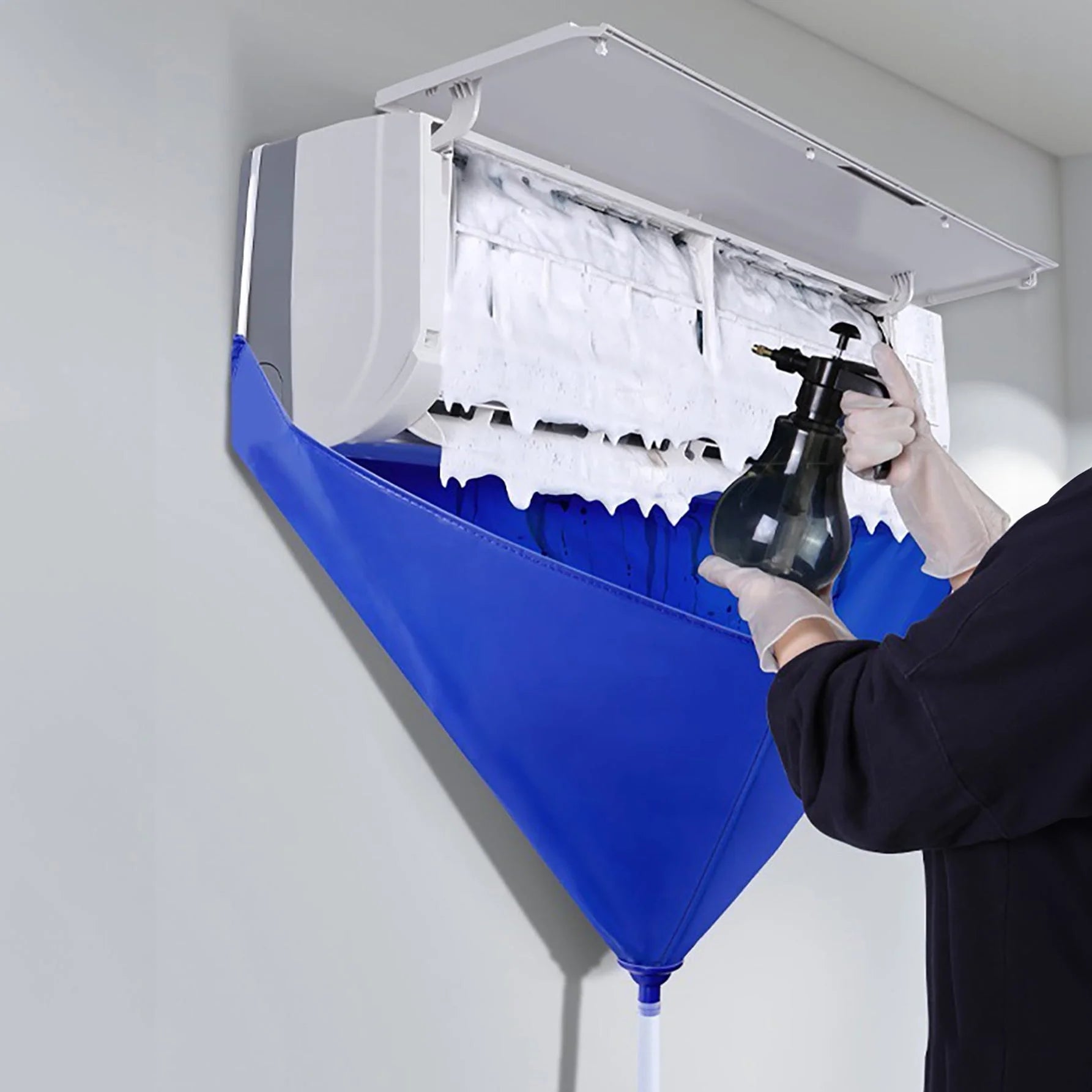 كيس تنظيف مكيف سبليت مقاوم للماء مع منفذ تصريف ولوحات دعم على الجانبين حقيبة واقية للتنظيف والغسيل والغبار غطاء تنظيف مكيف الهواء الداخلي | الاسبليت التقاط التكييف العناية بالتكييف المكيف تنظيف المكيف تنظيف داخلي حفظ التكييف مشمع مشمع تكييف ملزمات_حمام |