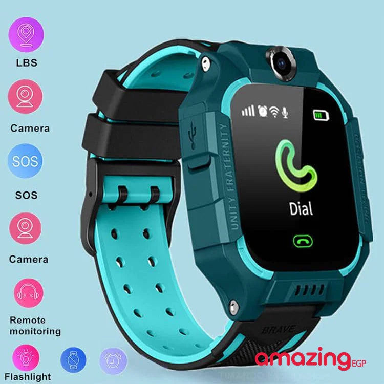 ساعة يد ذكية للاطفال دعامة كاميرا ساعة معصم تعمل باللمس اتصال واجراء مكالمات هاتفية ورسائل نصية متتبع المواقعLBS للاولاد والفتيات مقاومة للماء بديل الجوال للاطفال - أخضر | apple watch ابل اللياقة ساعات ساعات_ذكية ساعة بكام ساعة بكاميرا ساعة للاطفال عداد