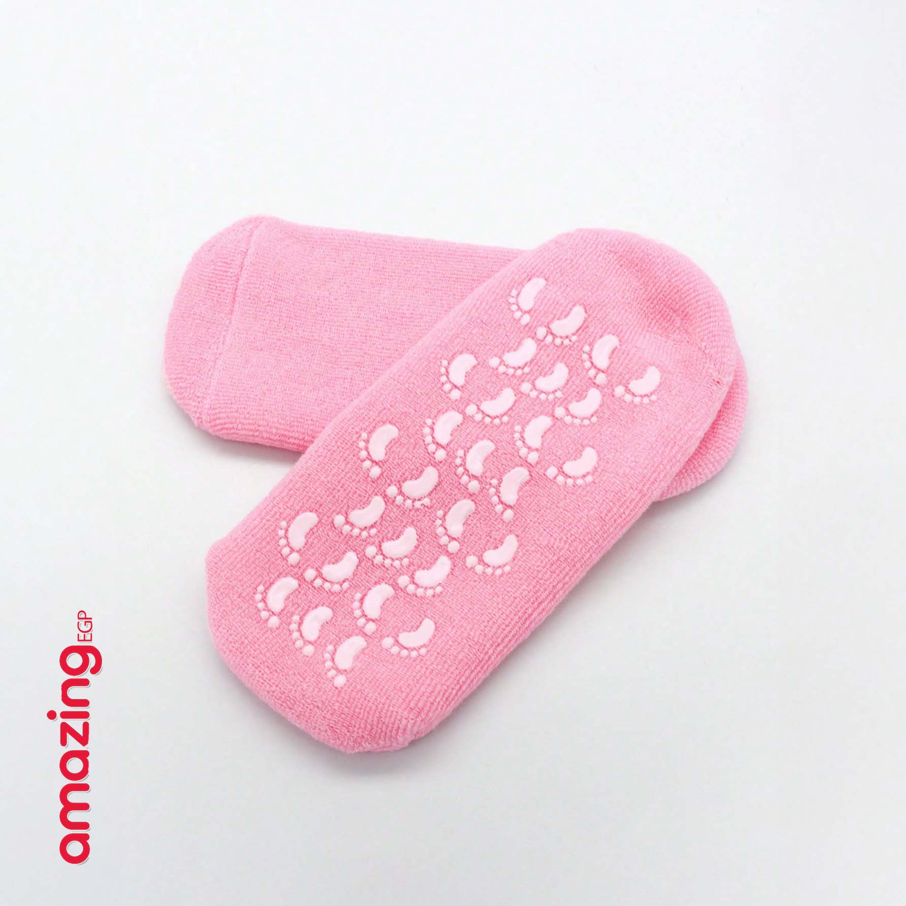 جوارب قدم علاج التشقق الجاف | قناع ترطيب القدم بزيوت أساسية - حل مثالي للأقدام الجافة والمتشققة مع جل مرطب وعناية فائقة مبطن سليكون - بينك