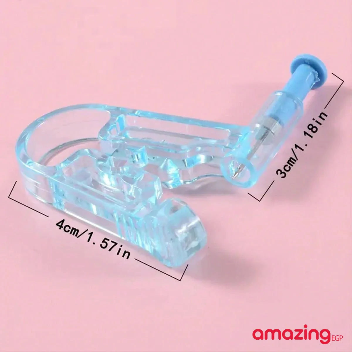 مسدس ثقب الأذن قطعة واحدة -مسدس ثقب وأداة ثقب آمنة - مسدس بيرسنج الماس - لبني | Copper Nose Cuff Copper اقراط انف الاذن العناية_بالاذن بدون ثقوب بيرسنج بيرسنج شفاه حلقة أنف شفاه شفايف غير مثقوبة للانف للشفاه مزيف | amazingEGP