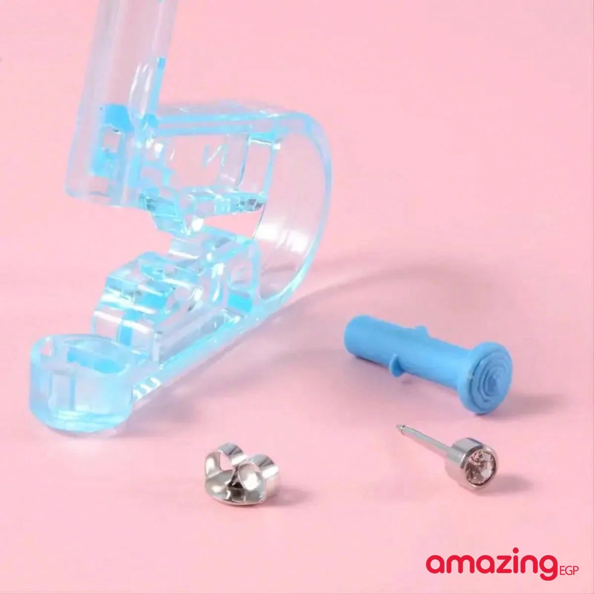 مسدس ثقب الأذن قطعة واحدة -مسدس ثقب وأداة ثقب آمنة - مسدس بيرسنج الماس - لبني | Copper Nose Cuff Copper اقراط انف الاذن العناية_بالاذن بدون ثقوب بيرسنج بيرسنج شفاه حلقة أنف شفاه شفايف غير مثقوبة للانف للشفاه مزيف | amazingEGP