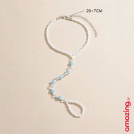 خلخال يضئ في الظلام خرز ربط الأصابع اساور كاحل للنساء  خلخال مطرز يدويا للنساء والمراهقات -  نركسي-2791-3 | اساور كاحل اسورة خلخال خلخال للقدم خلخال مضئ رقص | amazingEGP