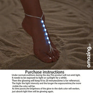 خلخال يضئ في الظلام خرز ربط الأصابع اساور كاحل للنساء  خلخال مطرز يدويا للنساء والمراهقات - ازرق شي-2791 | اساور كاحل اسورة خلخال خلخال للقدم خلخال مضئ رقص | amazingEGP