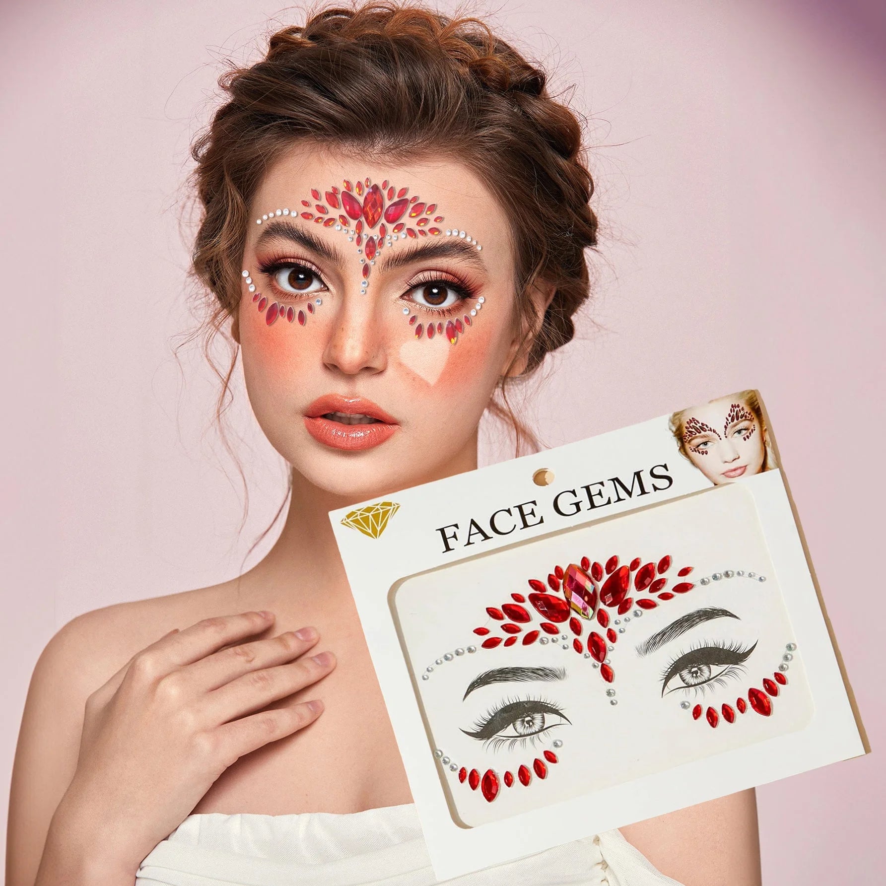 الوشم الكريستالي جواهر أحجار الراين ملصقات أحجار كريمة للجسم تاتو مؤقت عيون لتزيين الاظافروالوجه حفلات الهذيان ملصقات وجه انيقة للنساء S4707 | تاتو مؤقت تاتوه تاتوه وجه تاتوه_للجسم | amazingEGP