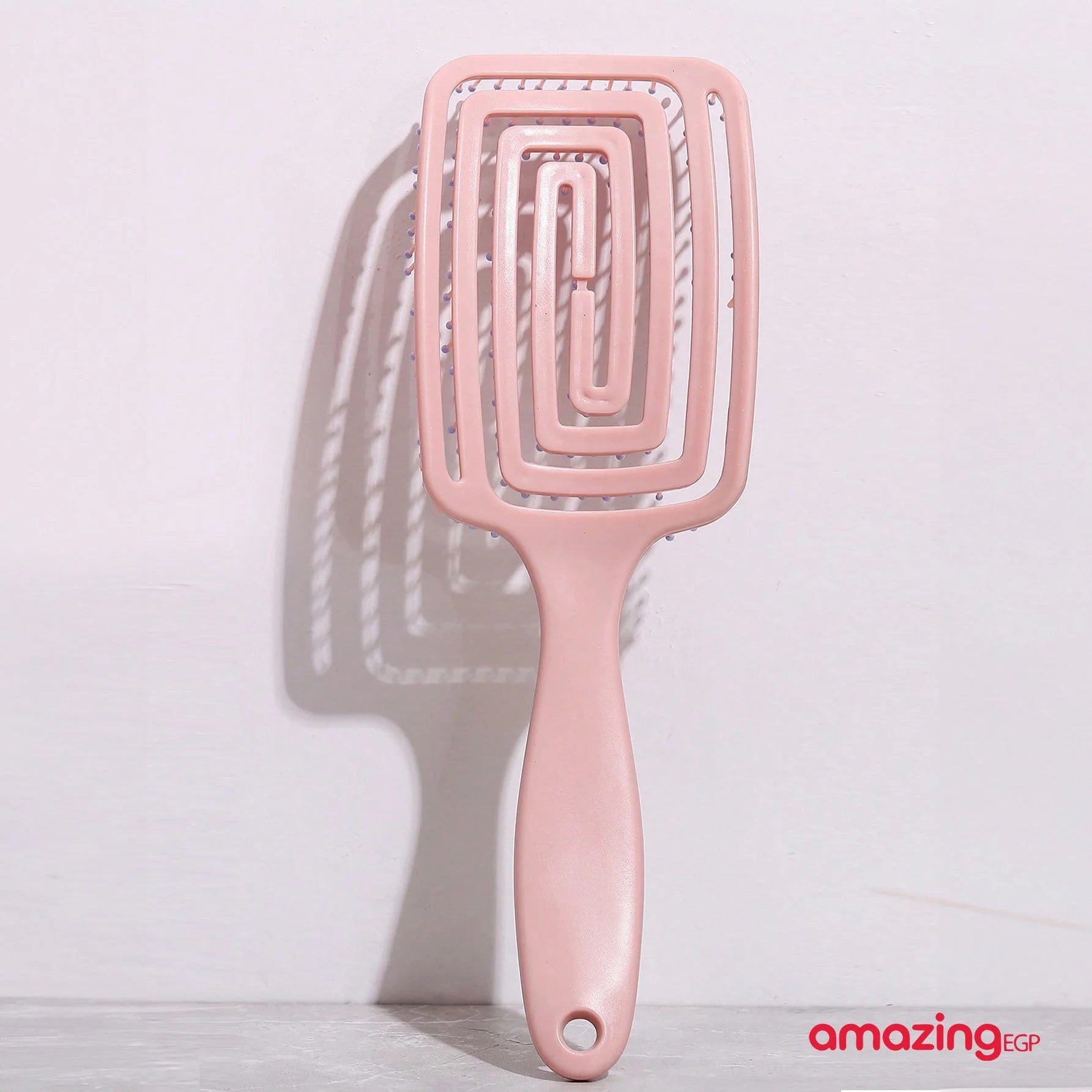 مشط تدليك بتصميم تفريغ مرن بلون مشط تدليك الشعر للنساء فرش شعر مجداف للنساء والرجال | تصفيف الشعر الاحترافي للرجال- واحد قطعة بينك | الرجال الشعر الشعر_المجعد العناية_بالشعر تصفيف الشعر حلاق شعر صالون صالونات تجميل مشط مكياج | amazingEGP