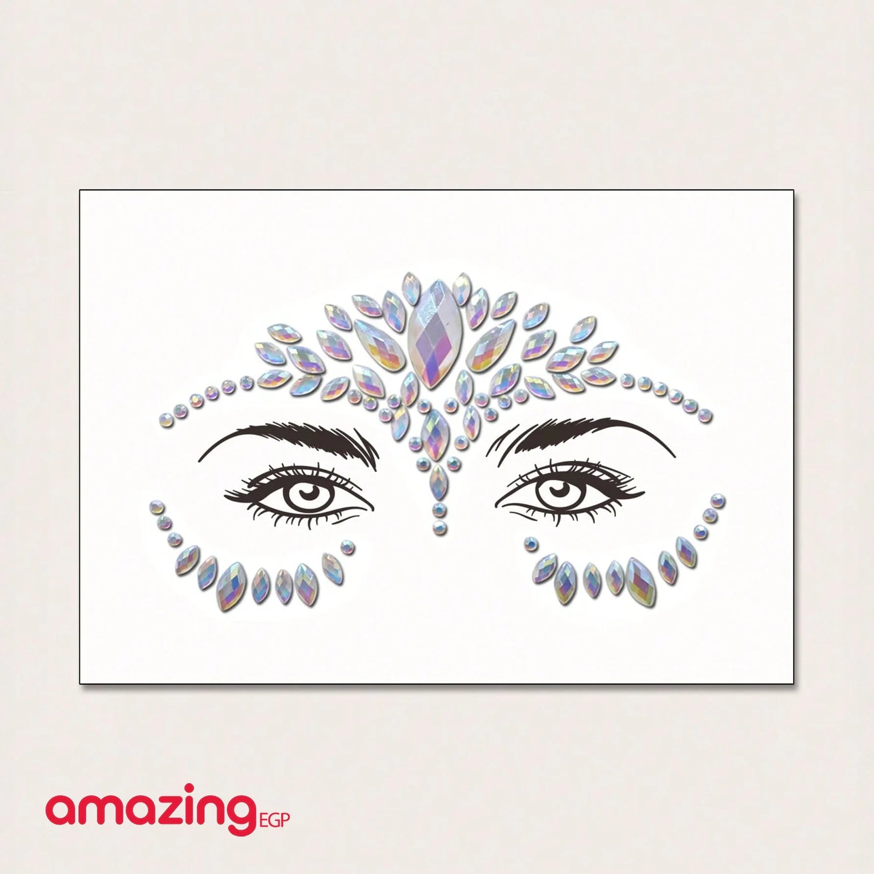 الوشم الكريستالي جواهر أحجار الراين ملصقات أحجار كريمة للجسم تاتو مؤقت عيون لتزيين الاظافروالوجه حفلات الهذيان ملصقات وجه انيقة للنساء -يضئ فى الظلام 0146 | تاتو مؤقت تاتوه تاتوه وجه تاتوه_للجسم | amazingEGP