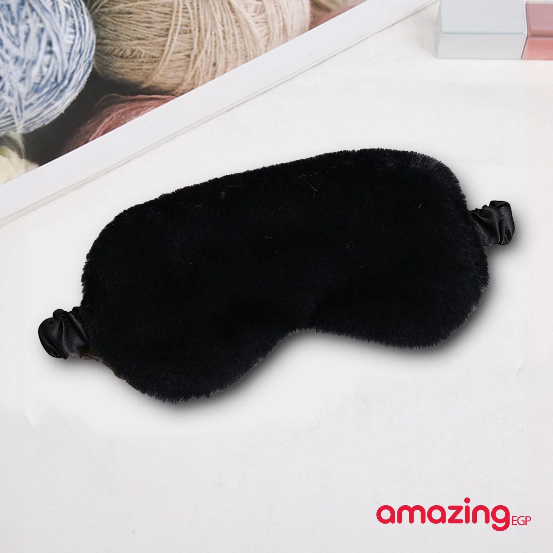 غطاء عين غطاء نوم مريح القطيفة ناعم من البوليستر والقطن وغطاء عين للنوم لسفر المكتب المنزلي على شكل القطيفة - أسود | sleeping mask أقنعة عيون القطيفة النوم حاجب اضاءه قناع قناع للنوم ماسك نوم نوم نوم مريح | amazingEGP