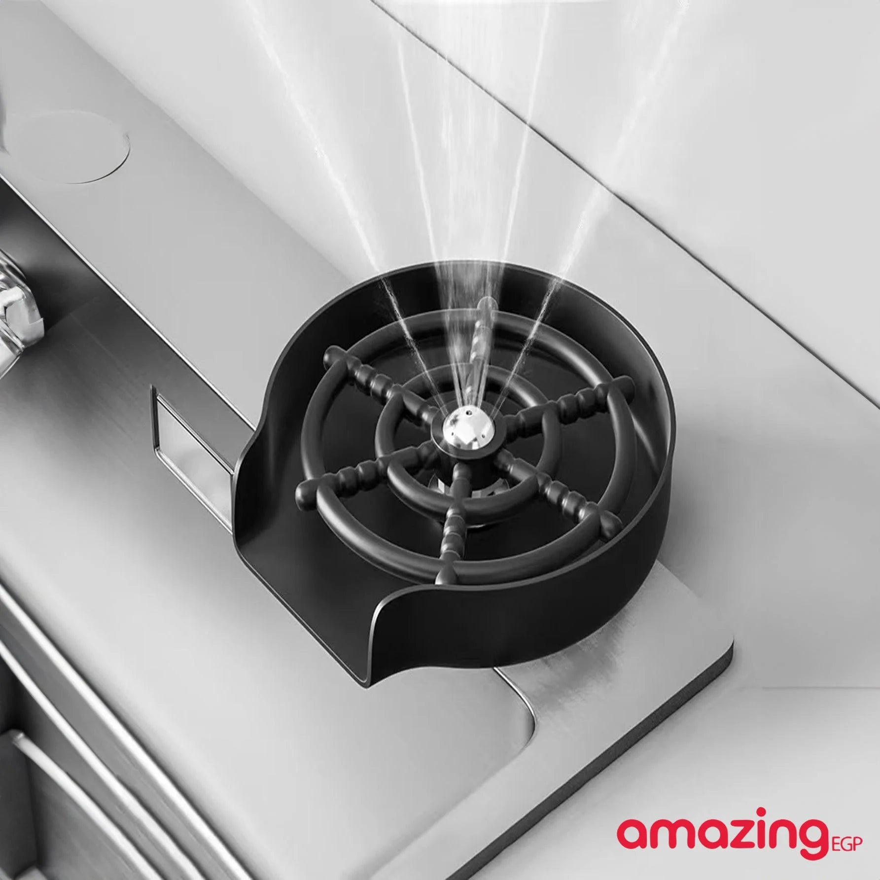 شطف اكواب اوتوماتيكي مع ملحقات الستانلس ستسل غسالة اكواب سريعة لحوض المطبخ شطف زجاج تثبت بجوار حوض المطبخ اداة تنظيف اوتوماتيكية شطف سريع لزجاجة الاطفال | الكفيهات المطبخ تنظيف اكواب حوض للمطاعم مغاسل مغاسل مطبخ | amazingEGP