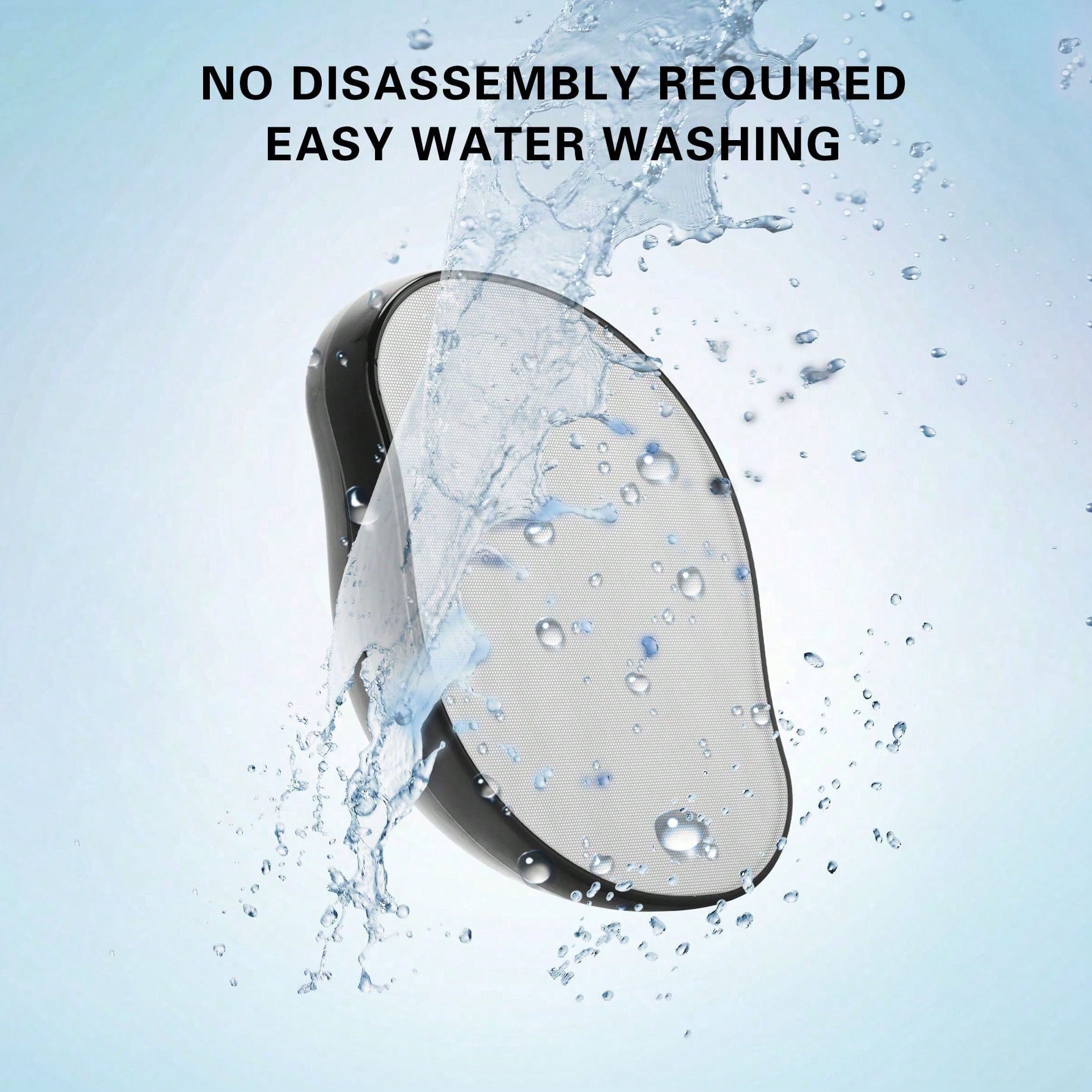 ممحاة شعر كريستالية للنساء والرجال ، قابلة لاعادة الاستخدام لازالة الشعر وتقشير الشعر بدون الم، اداة ازالة الشعر السحرية للظهر والذراعين والساقين- اسود