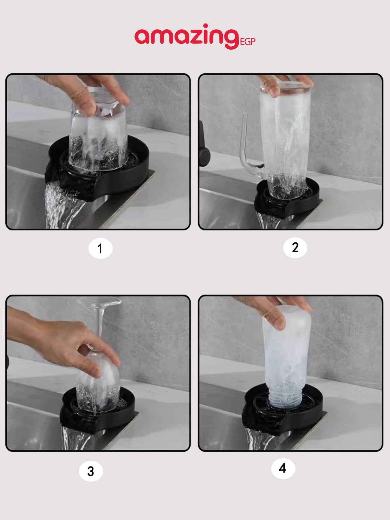 شطف اكواب اوتوماتيكي مع ملحقات الستانلس ستسل غسالة اكواب سريعة لحوض المطبخ شطف زجاج تثبت بجوار حوض المطبخ اداة تنظيف اوتوماتيكية شطف سريع لزجاجة الاطفال | الكفيهات المطبخ تنظيف اكواب حوض للمطاعم مغاسل مغاسل مطبخ | amazingEGP