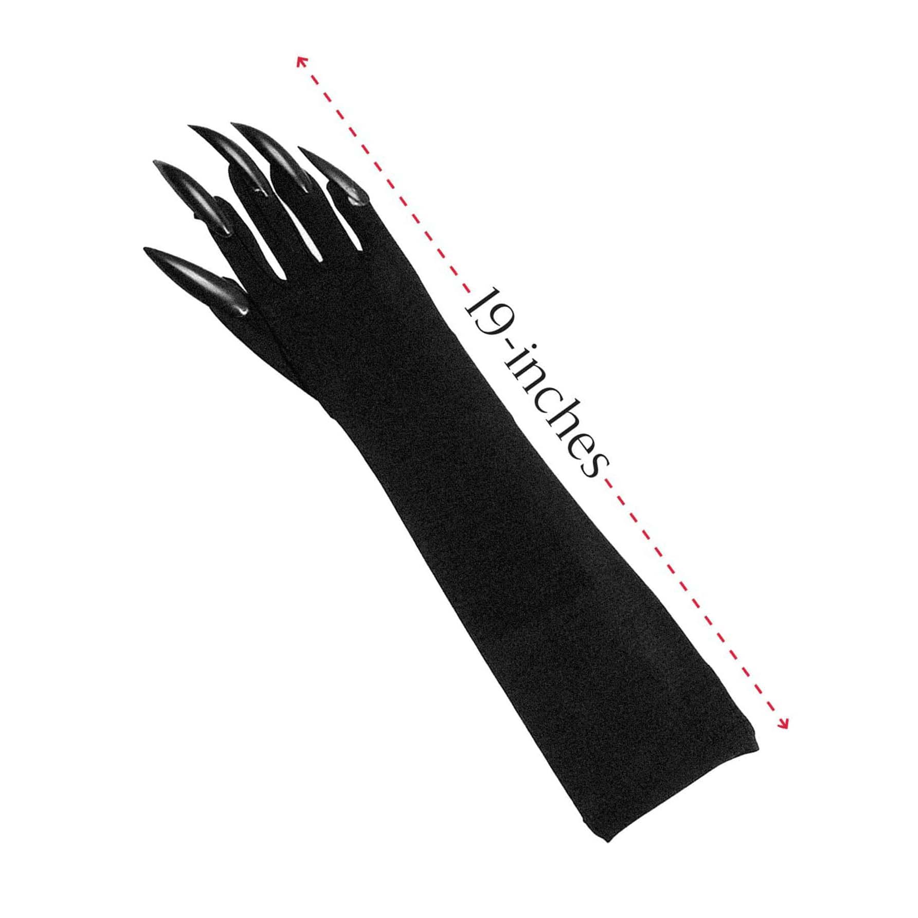 قفاز بتصميم مخلب القط الأسود، إكسسوارات زي للنساء - مخالب/أظافر طويلة قفازات حيوانات مرحة لحفلات الكرنفال والتنكر