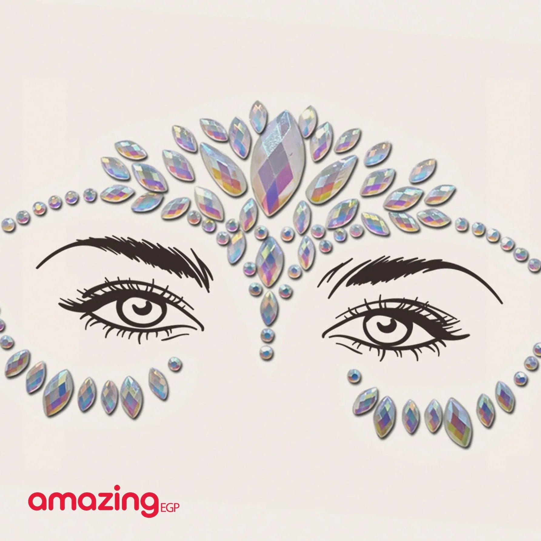 الوشم الكريستالي جواهر أحجار الراين ملصقات أحجار كريمة للجسم تاتو مؤقت عيون لتزيين الاظافروالوجه حفلات الهذيان ملصقات وجه انيقة للنساء -يضئ فى الظلام 0146 | تاتو مؤقت تاتوه تاتوه وجه تاتوه_للجسم | amazingEGP