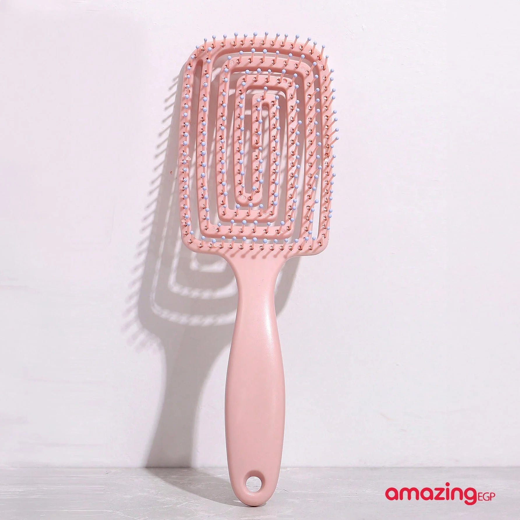 مشط تدليك بتصميم تفريغ مرن بلون مشط تدليك الشعر للنساء فرش شعر مجداف للنساء والرجال | تصفيف الشعر الاحترافي للرجال- واحد قطعة بينك | الرجال الشعر الشعر_المجعد العناية_بالشعر تصفيف الشعر حلاق شعر صالون صالونات تجميل مشط مكياج | amazingEGP