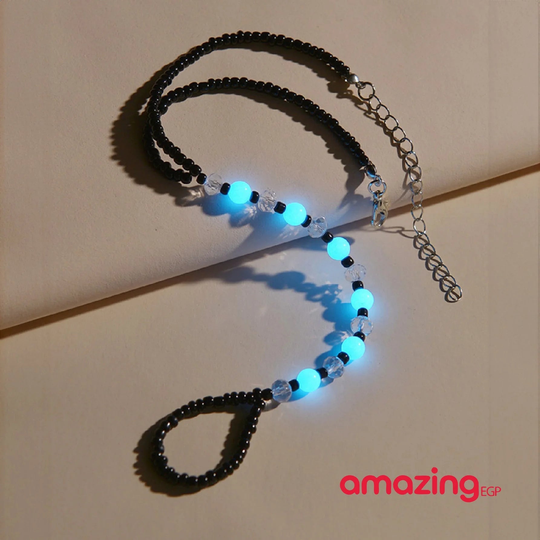 خلخال يضئ في الظلام خرز ربط الأصابع اساور كاحل للنساء خلخال مطرز يدويا للنساء والمراهقات | اساور كاحل اسورة خلخال خلخال للقدم خلخال مضئ رقص | amazingEGP