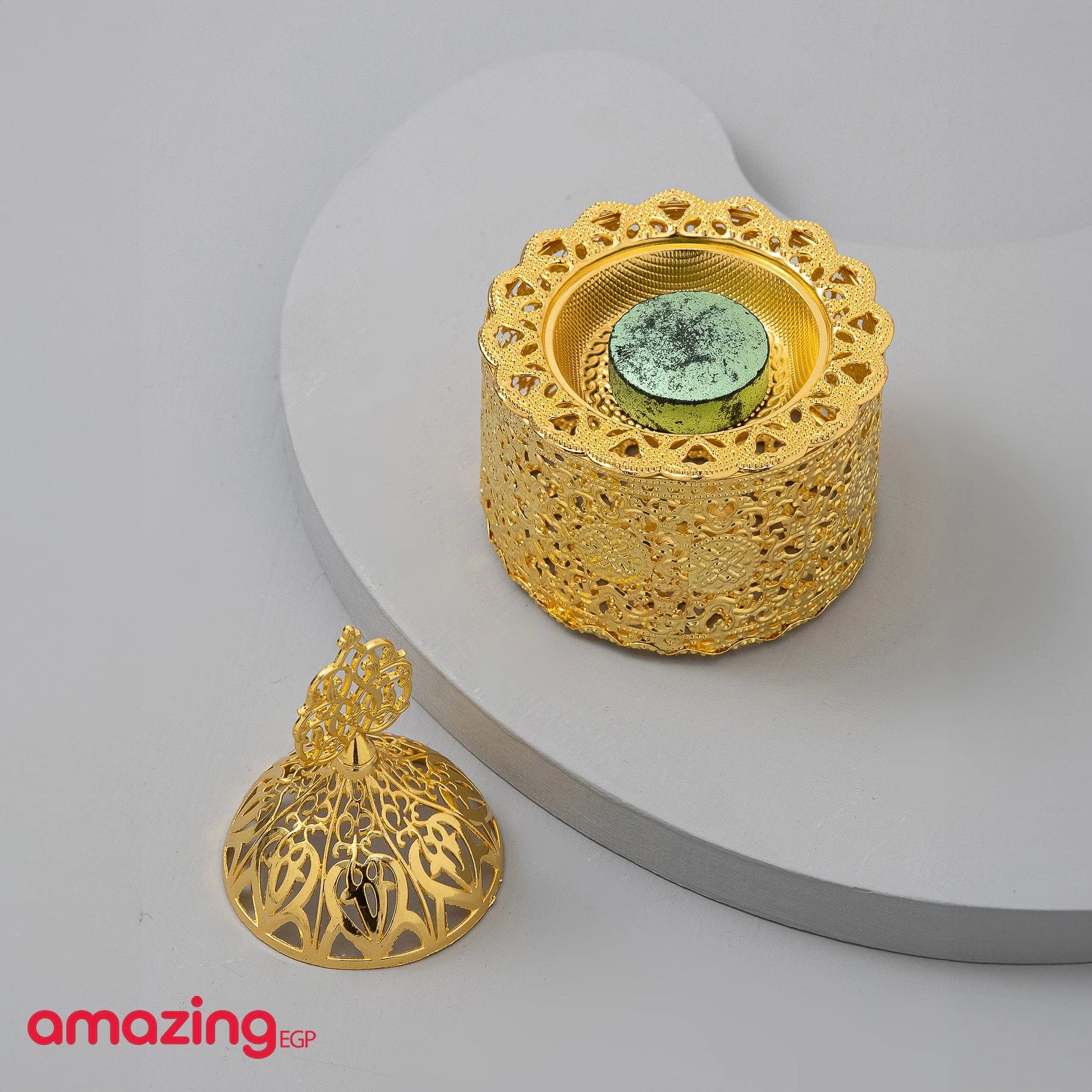 مبخرة وفواحة للبخور بتصميم ديكوري انيق لبخور العود والزهور مبخرة بخور معدن مجوف قطعة واحدة ذهبي | المنزل بخور بخور هندي حامل بخور ديكور ديكور_مكتب ديكور_منزل عيدان بخور مبخرة | amazingEGP