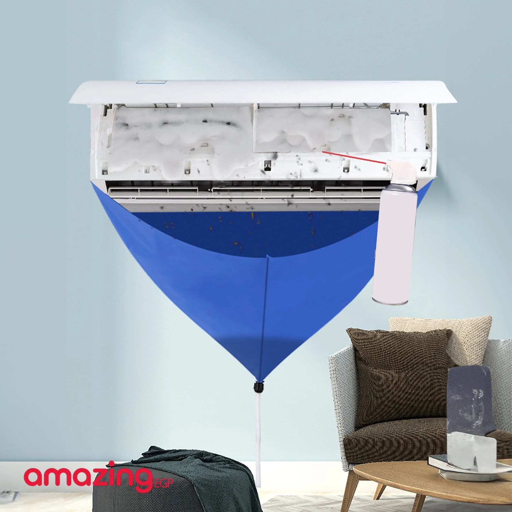 كيس تنظيف مكيف سبليت مقاوم للماء مع منفذ تصريف ولوحات دعم على الجانبين حقيبة واقية للتنظيف والغسيل والغبار غطاء تنظيف مكيف الهواء الداخلي | الاسبليت التقاط التكييف العناية بالتكييف المكيف تنظيف المكيف تنظيف داخلي حفظ التكييف مشمع مشمع تكييف ملزمات_حمام |