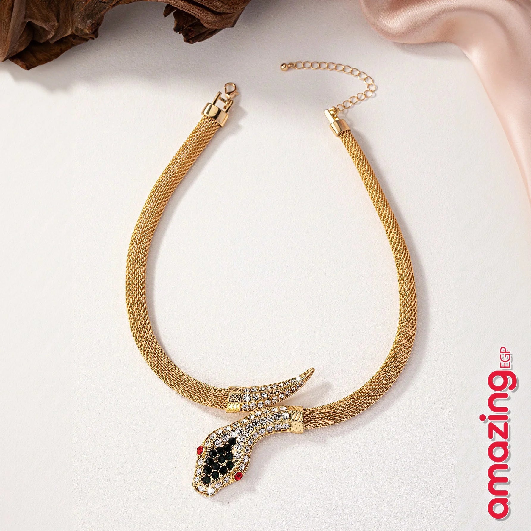 قلادة بتصميم أفعى شيك ومزينة بحجر راينستون للي بتحب الجرأة والأناقة مناسبة لكل المناسبات - ثعبان ذهبي مطرز اخضر | shein أكسسوار للسيدات بحجر راينستون اساور كاحل اسورة ثعبان خلخال خلخال للقدم خلخال مضئ رقص عقد افعى عقد تعبان قلادة فضة بتصميم أفعى شيك لولى