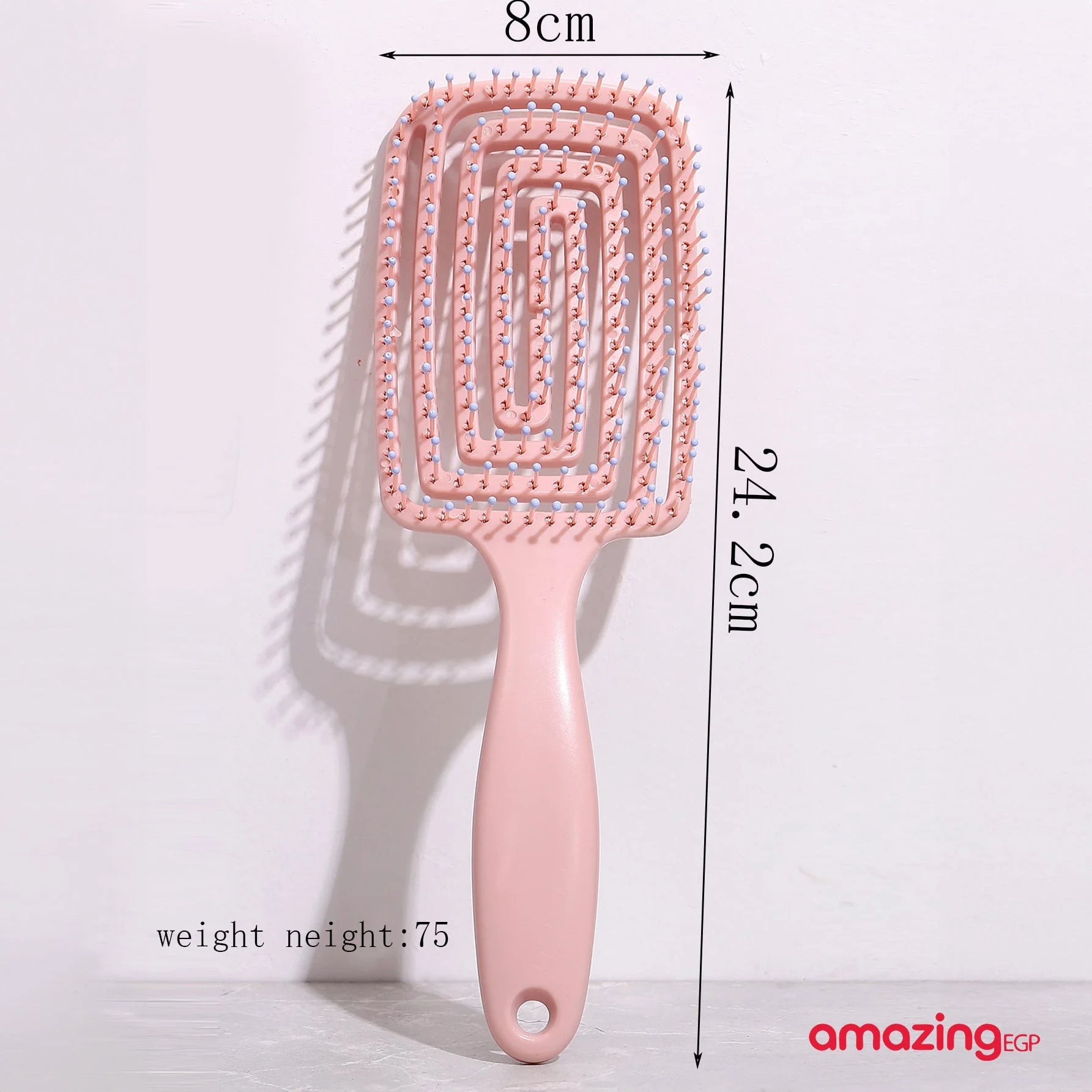 مشط تدليك بتصميم تفريغ مرن بلون مشط تدليك الشعر للنساء فرش شعر مجداف للنساء والرجال | تصفيف الشعر الاحترافي للرجال- واحد قطعة بينك | الرجال الشعر الشعر_المجعد العناية_بالشعر تصفيف الشعر حلاق شعر صالون صالونات تجميل مشط مكياج | amazingEGP