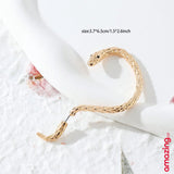 بيرسنج للاذن من الفولاذ المقاوم للصدأ لا تسبب الحساسية أقراط غريبة الشكل على شكل ثعبان أمامي وخلفي للنساء | Copper Nose Cuff Copper اقراط انف بدون ثقوب بدون خرم بيرسنج بيرسنج شفاه تعبان ثعبان ثقب الأذن حلق حلق للاذن حلقة أنف خرم الاذن شفاه شفايف غير مثقوب