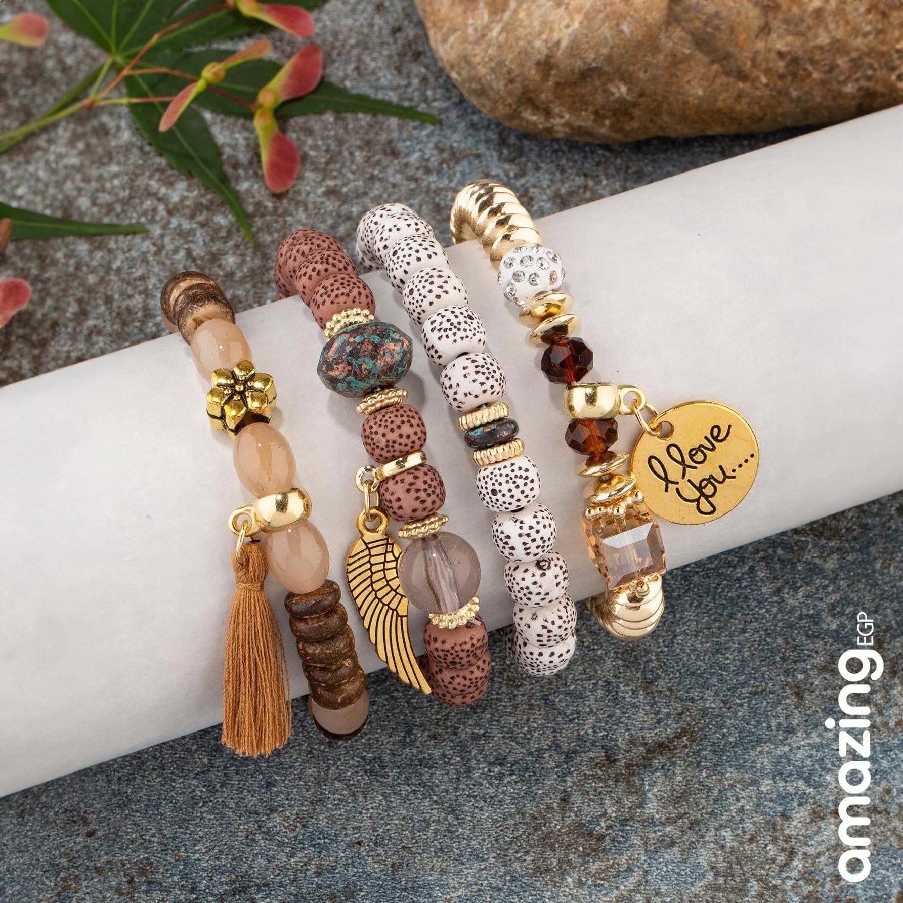 سوار للجنسين إسورة مضفرة بجلد طبيعي فاخر للرجال والنساء اساور يد محظوظ أسورة منسوجة زخرفة اليدوية أطقم أساور SH5489 | اساور اساور كاحل اساور_للنساء اسورة اكسسوارات الرجال جلد طبيعي جلد_طبيعي سوار | amazingEGP