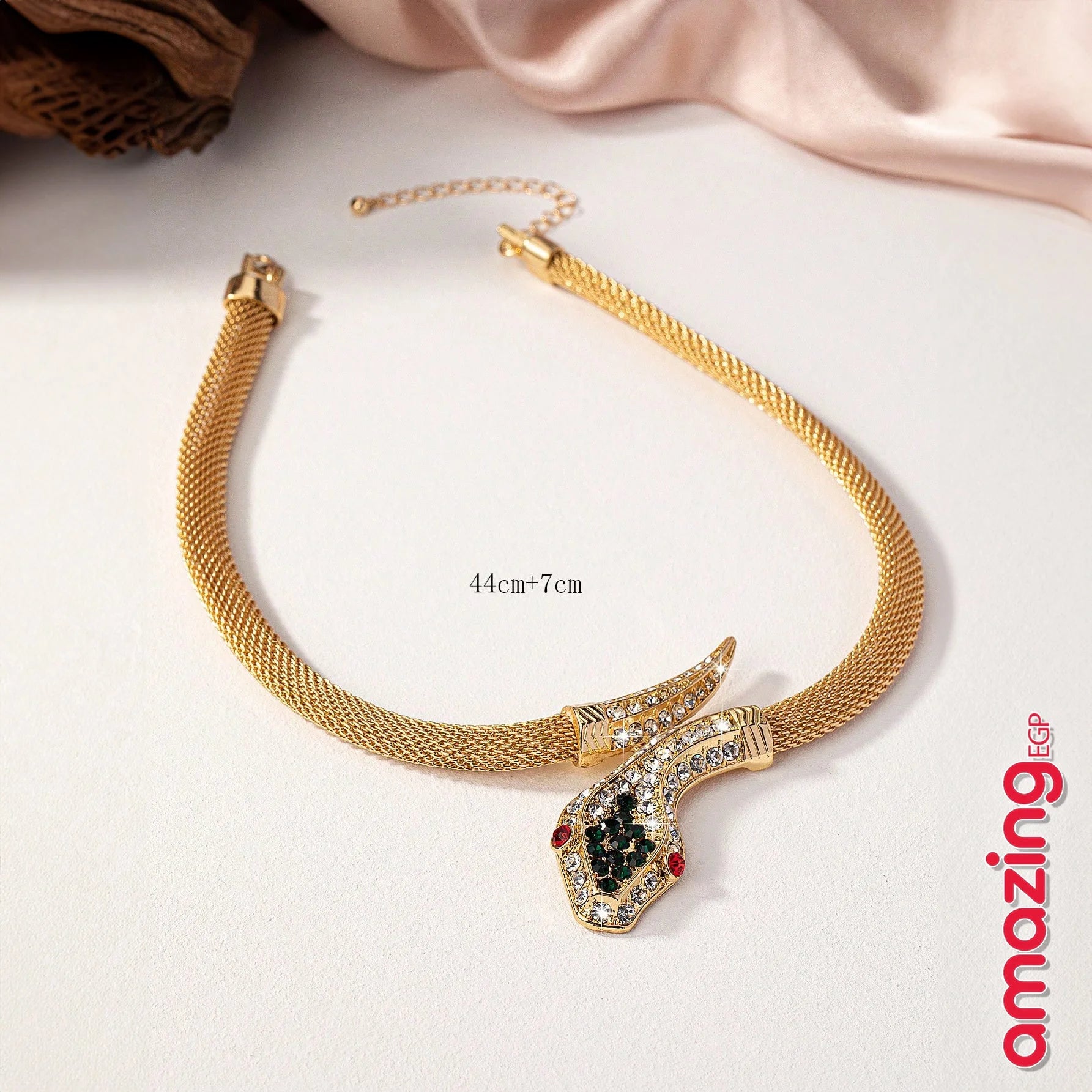 قلادة بتصميم أفعى شيك ومزينة بحجر راينستون للي بتحب الجرأة والأناقة مناسبة لكل المناسبات - ثعبان ذهبي مطرز اخضر | shein أكسسوار للسيدات بحجر راينستون اساور كاحل اسورة ثعبان خلخال خلخال للقدم خلخال مضئ رقص عقد افعى عقد تعبان قلادة فضة بتصميم أفعى شيك لولى