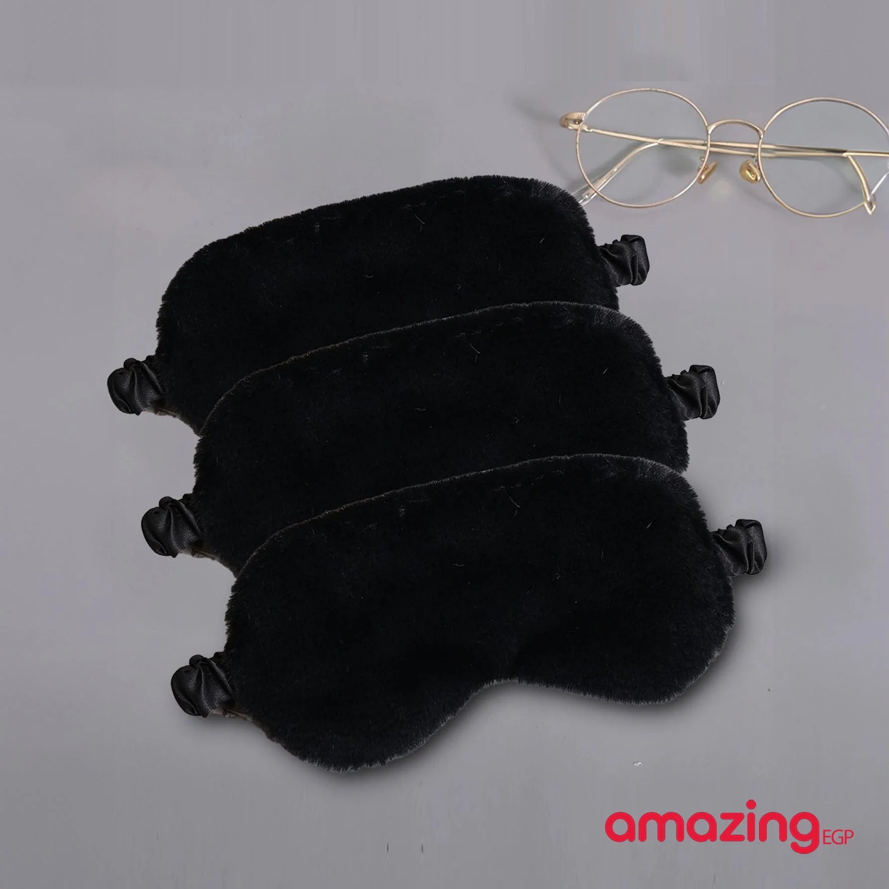 غطاء عين غطاء نوم مريح القطيفة ناعم من البوليستر والقطن وغطاء عين للنوم لسفر المكتب المنزلي على شكل القطيفة - أسود | sleeping mask أقنعة عيون القطيفة النوم حاجب اضاءه قناع قناع للنوم ماسك نوم نوم نوم مريح | amazingEGP