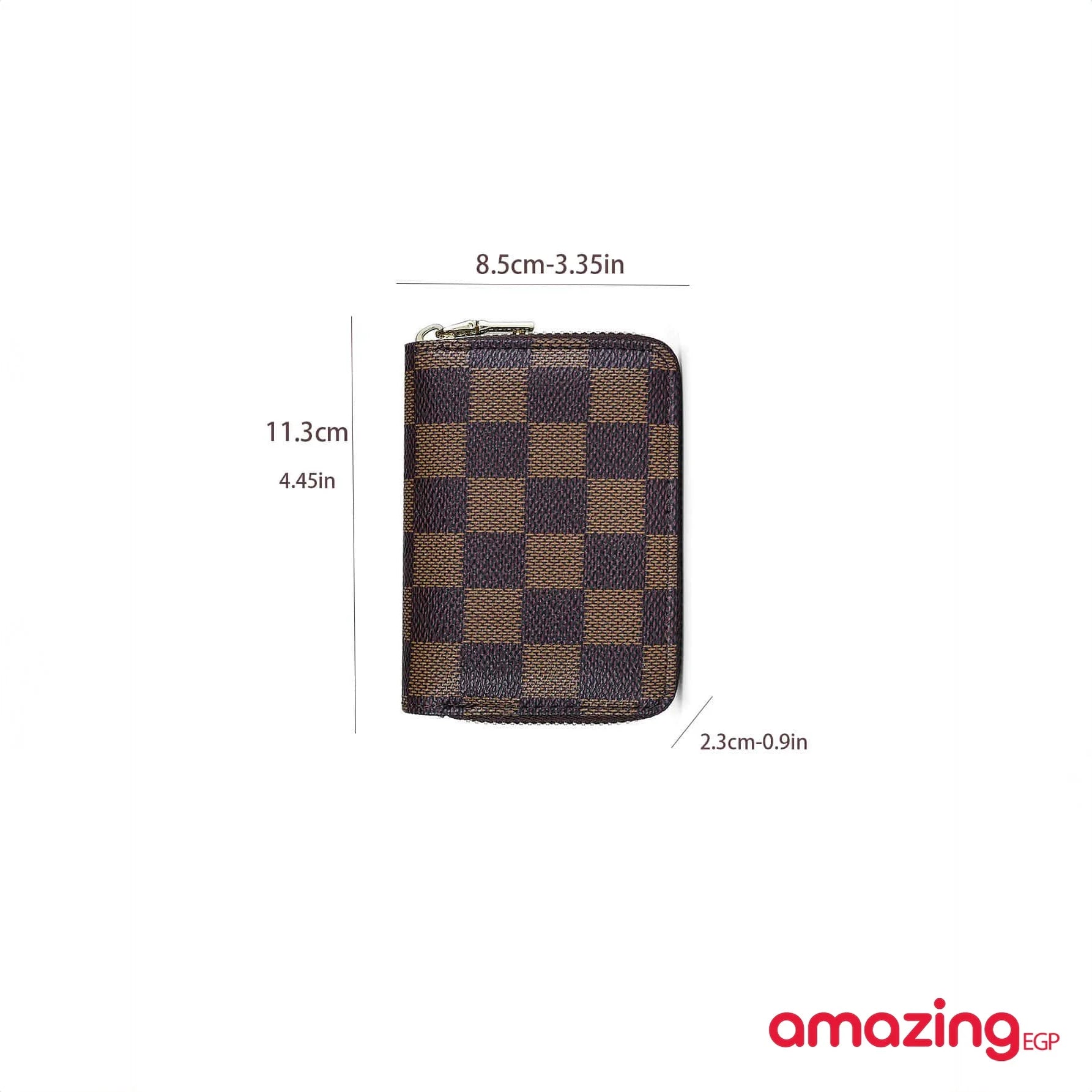 محفظة جلدية لحمل البطاقات والعملات المعدنية  حقيبة بني مربعات ملونة سستة الأكورديون للنساء والفتيات - بني | ازياء شنط صغيرة شنطة محافظ محافظ نسائي محفظة محفظة كربون ملابس_نسائي نساء نقود | amazingEGP