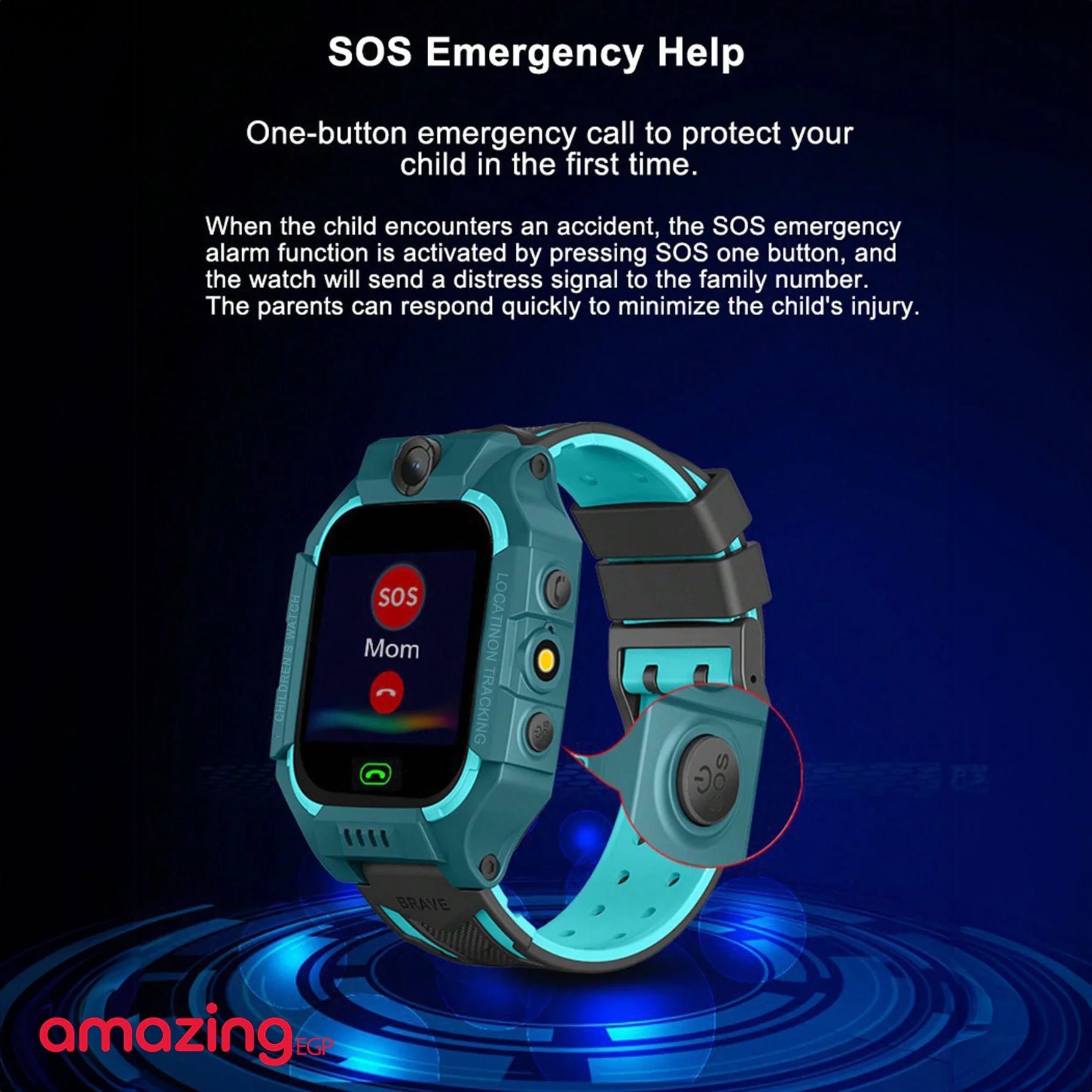 ساعة يد ذكية للاطفال دعامة كاميرا ساعة معصم تعمل باللمس اتصال واجراء مكالمات هاتفية ورسائل نصية متتبع المواقعLBS للاولاد والفتيات مقاومة للماء بديل الجوال للاطفال - أخضر | apple watch ابل اللياقة ساعات ساعات_ذكية ساعة بكام ساعة بكاميرا ساعة للاطفال عداد