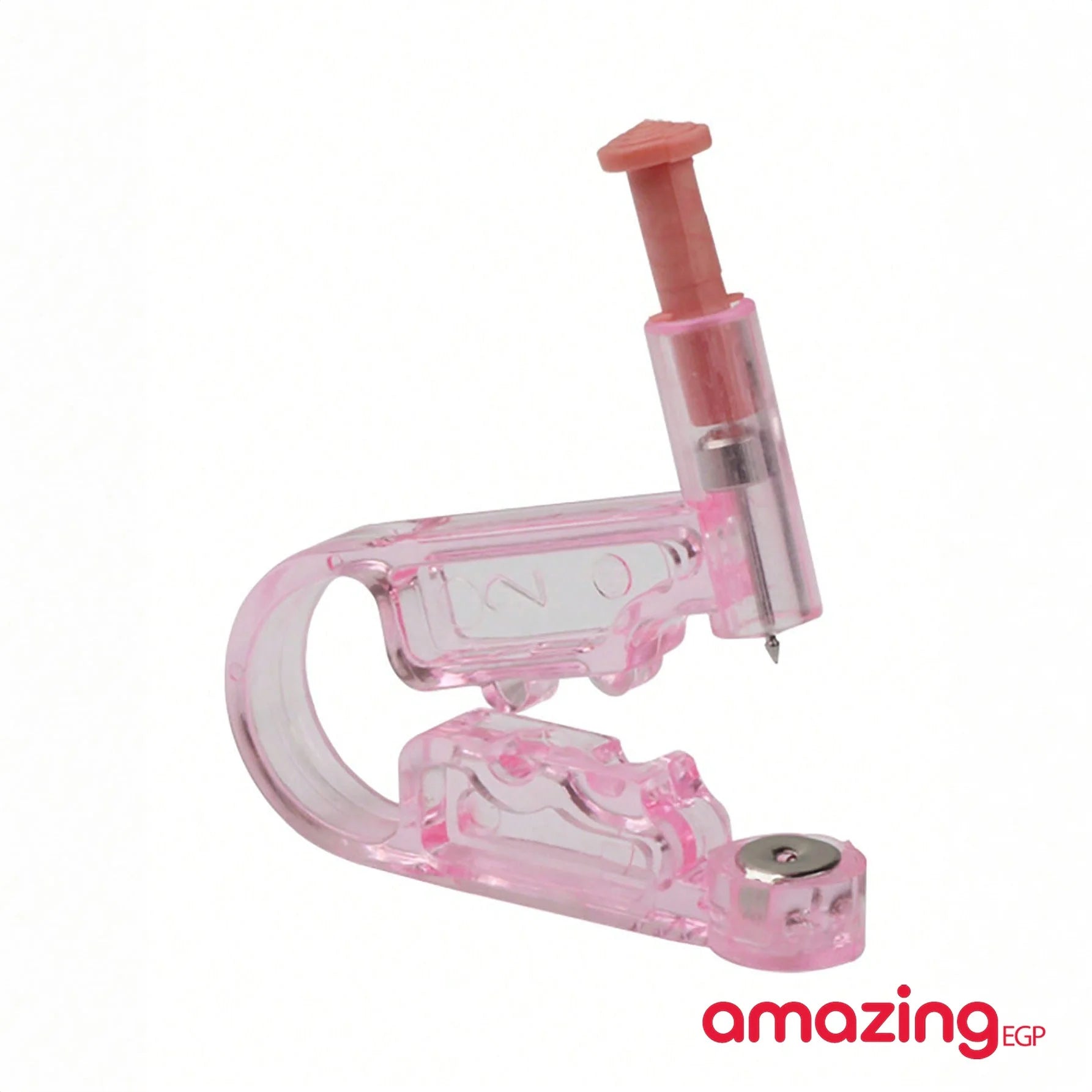 طقم مسدس ثقب الأذن قطعة واحدة مع أقراط كروية من الفولاذ ومسدس ثقب وأداة ثقب آمنة - مسدس بيرسنج الماس - بينك | Copper Nose Cuff Copper اقراط انف الاذن العناية_بالاذن بدون ثقوب بيرسنج بيرسنج شفاه حلقة أنف شفاه شفايف غير مثقوبة للانف للشفاه مزيف | amazingEGP