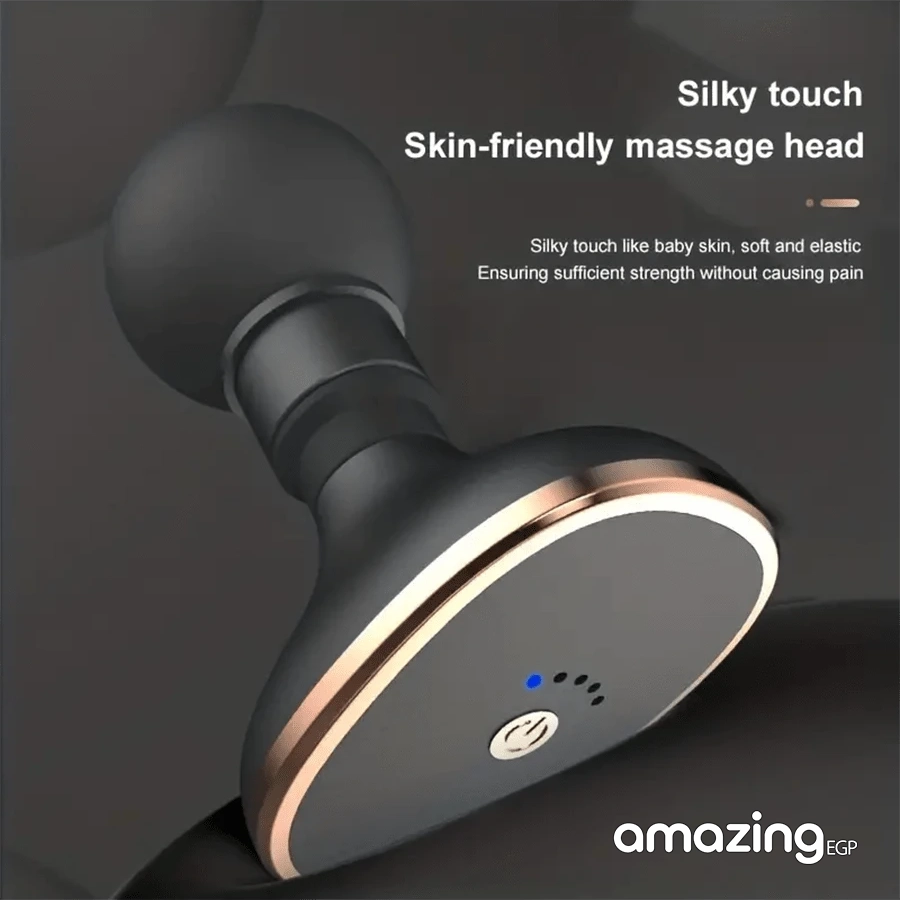 عصا تدليك كهربائية محمولة، بـ6 أوضاع اهتزاز قوية، لتدليك العضلات العميقة في الجسم، قابلة لإعادة الشحن ومثالية للياقة واليوجا