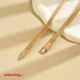 خلخال سوار كاحل معدني ملفوف بالثعبانمرنة قابلة للثني الأفعى قلادة تويست مجوهرات التفاف الإسورة خاتم الأفعى الأقراط معدن للنساء والمراهقات - ثعبان ذهبي | اساور كاحل اسورة ثعبان خلخال خلخال للقدم خلخال مضئ رقص لولى نجمة | amazingEGP