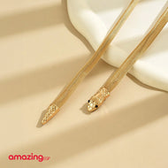 خلخال سوار كاحل معدني ملفوف بالثعبانمرنة قابلة للثني الأفعى قلادة تويست مجوهرات التفاف الإسورة خاتم الأفعى الأقراط معدن للنساء والمراهقات - ثعبان ذهبي | اساور كاحل اسورة ثعبان خلخال خلخال للقدم خلخال مضئ رقص لولى نجمة | amazingEGP