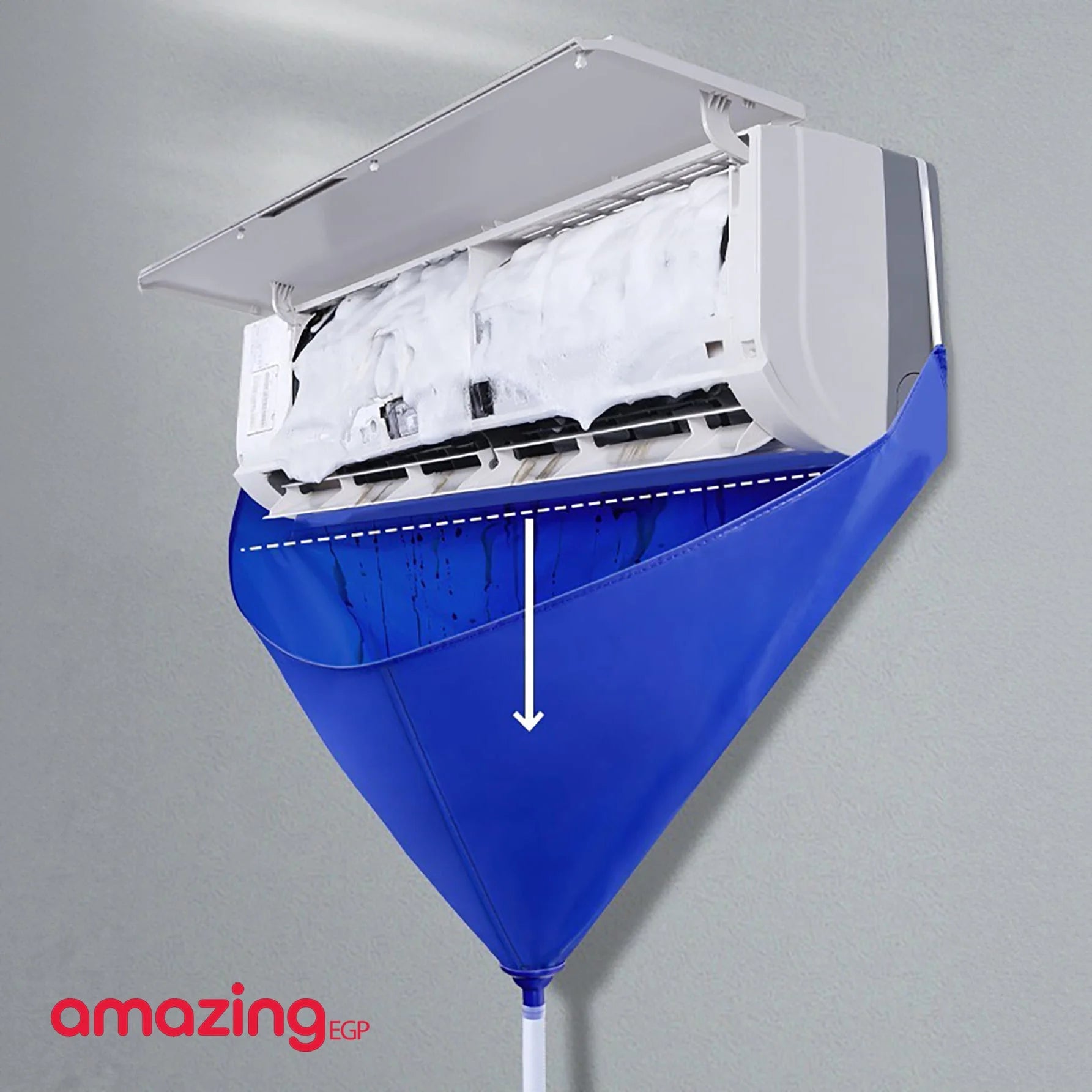 كيس تنظيف مكيف سبليت مقاوم للماء مع منفذ تصريف ولوحات دعم على الجانبين حقيبة واقية للتنظيف والغسيل والغبار غطاء تنظيف مكيف الهواء الداخلي | الاسبليت التقاط التكييف العناية بالتكييف المكيف تنظيف المكيف تنظيف داخلي حفظ التكييف مشمع مشمع تكييف ملزمات_حمام |