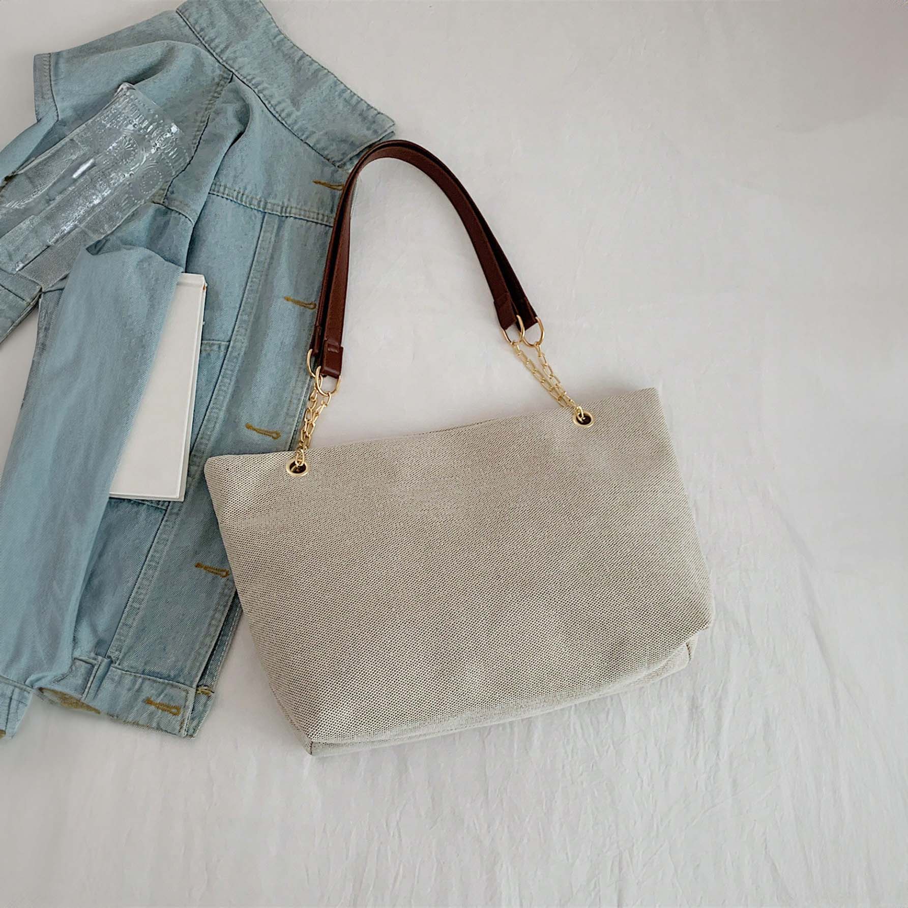 حقيبة كتف واسعة السعة مع سحاب إغلاق، مناسبة لاستخدام المرأة اليومي، قطعة واحدة من الزينة البوليستر على شكل غزال