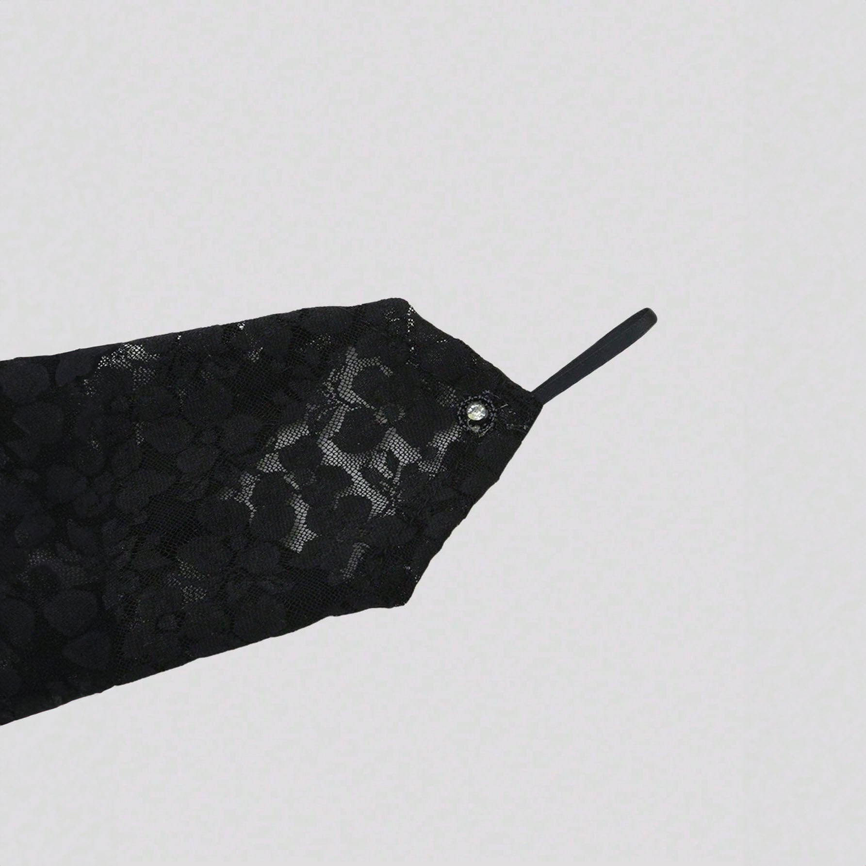 زوج من القفازات الطويلة بدون أصابع للنساء،  قفازات دانتيل فاخرة بدون أصابع – إكسسوار أنيق لفستان الزفاف أو المناسبات