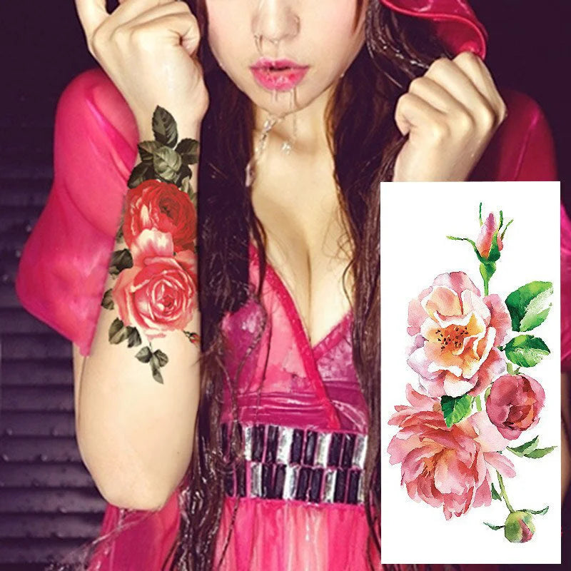 ملصق وشم زهرة مقاوم للماء يدوم طويلا نمط وردة وشم يمكن التخلص منه للنساء حقيقي ملصق وشم للنساء و بنات لمستلزمات الحفلات للنساء والاطفال tbx_9027 | تاتوة مضيئ تاتوة وردة تاتوه تاتوه_كتابة تاتوه_للجسم زهرة ملصق وشم وشم وشم مضيئ وشم_كتابة | amazingEGP