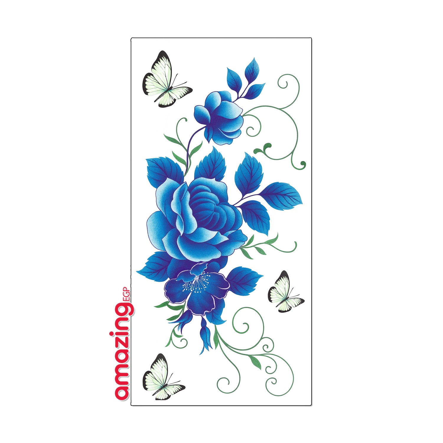 ملصق وشم , 1 قطعة نمط الزهراء وشم يمكن التخلص منه للنساء , ملصقات الوشم بالغ , حقيقي ملصق وشم زهرة , للنساء و بنات لمستلزمات الحفلات للنساء والاطفال (زهرة)